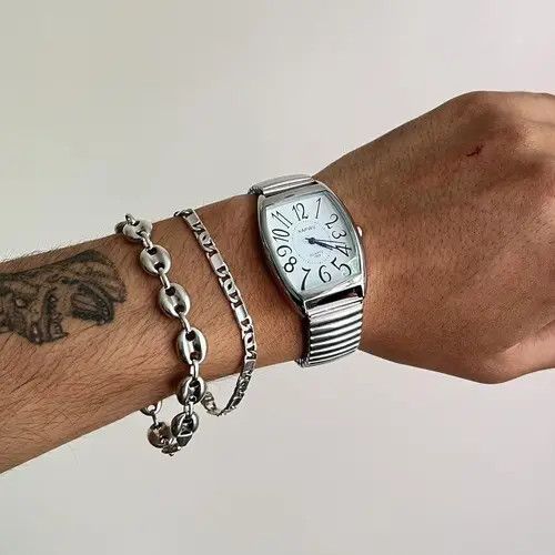 VIBE 2000s vintage style stainless steel quartz luxury watch Size ONE SIZE - 4 Thumbnail
