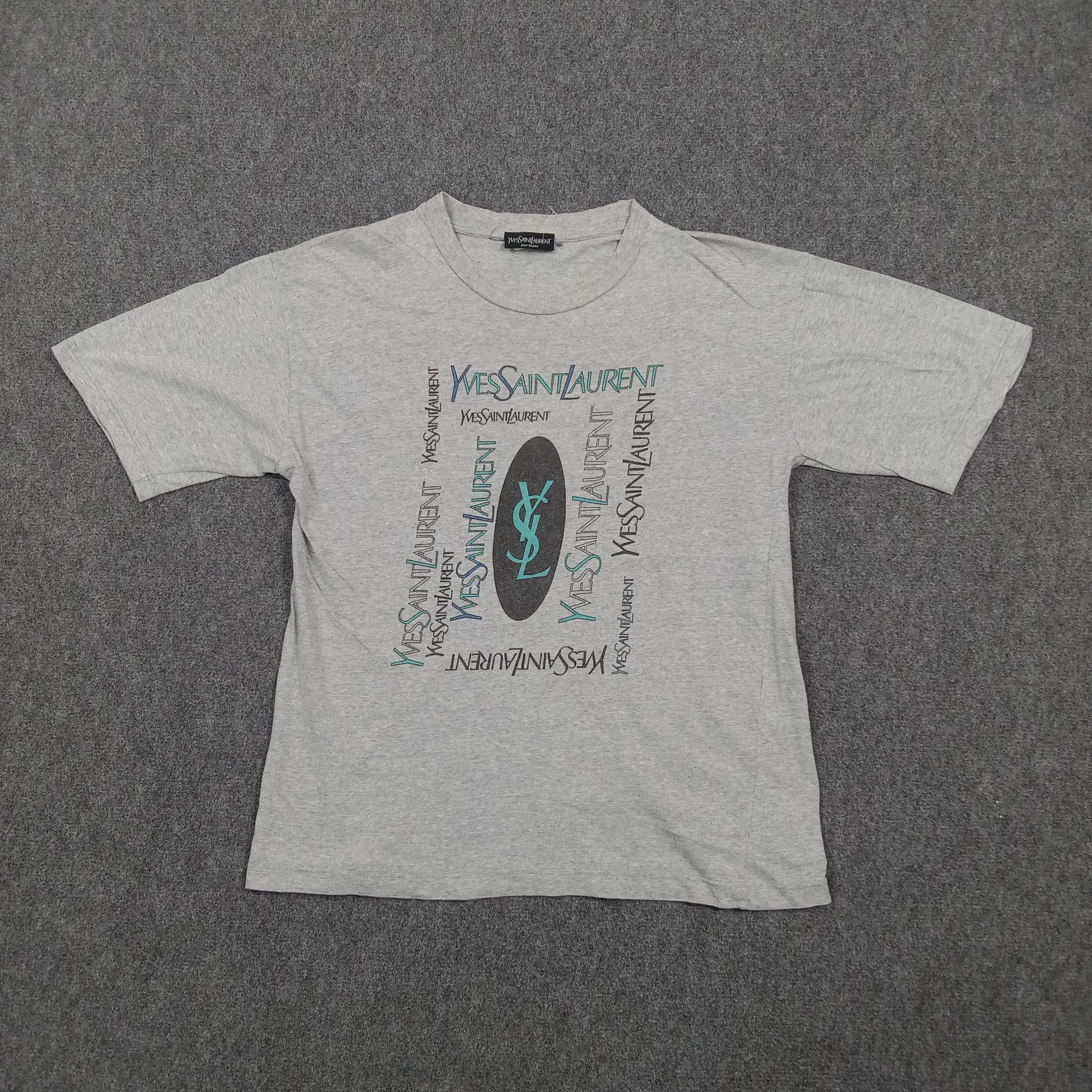 Streetwear × Yves Saint Laurent YSL tshirt France designer chest