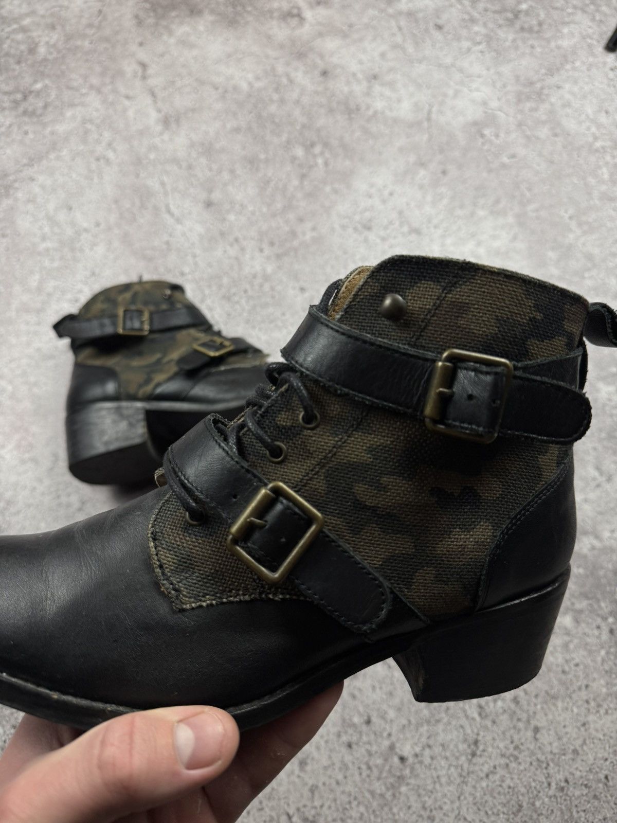 Vintage Vintage Leather Cowboy Japanesse Camo Y2K Boots Heels Rare Size US 9 / IT 39 - 14 Thumbnail