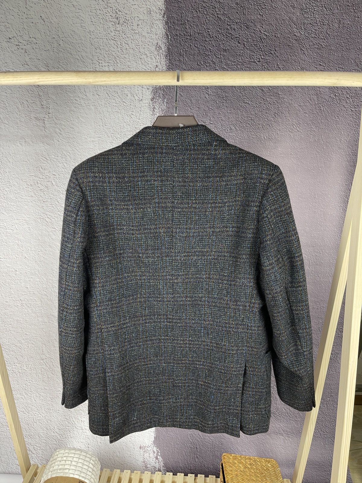 Harris Tweed Harris Tweed vintage 1971 checkered blazer paisley lining Size 44R - 10 Thumbnail