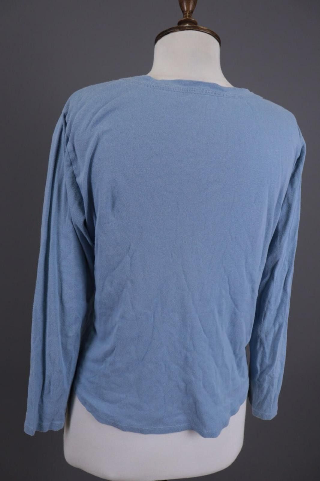 Lauren Ralph Lauren Lauren Ralph Lauren Blue Henley Summer Blouse Shirt L Size L / US 10 / IT 46 - 11 Thumbnail