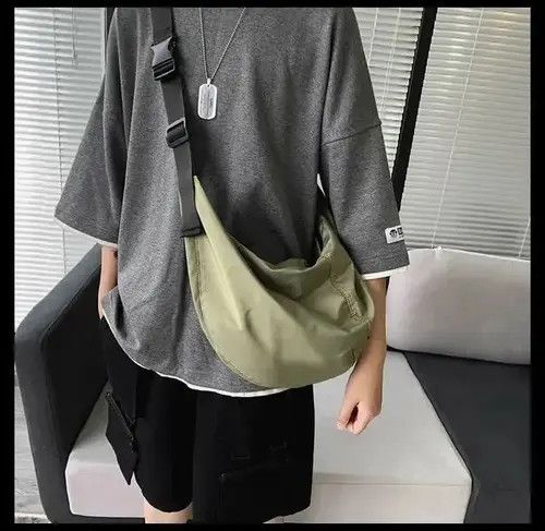 American Edition × Designer Bag Shoulder Nylon Roomy Bag Japanese Harajuku style Zipper Size ONE SIZE - 1 Thumbnail