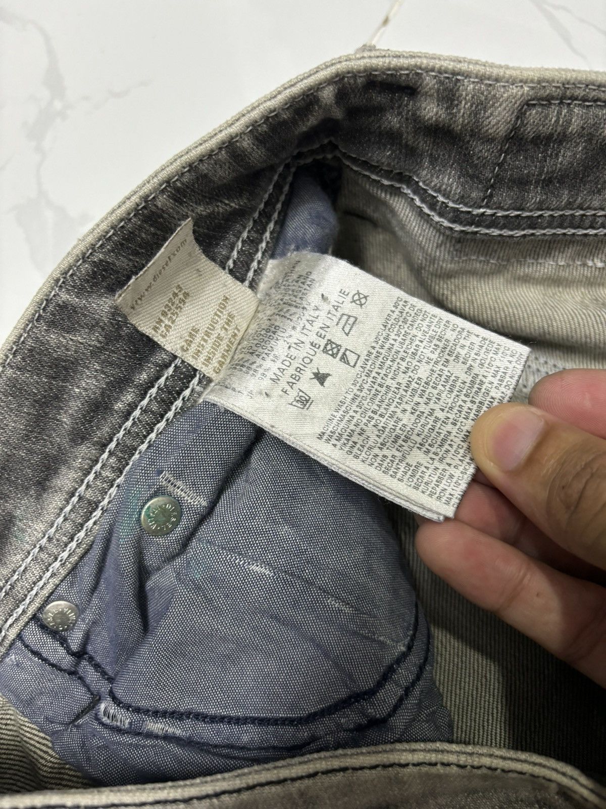 Diesel 🔥DIESEL RARE SNAKE SKIN STYLE ROCKSTAR DISTRESS DENIM JEANS Size US 32 / EU 48 - 11 Thumbnail
