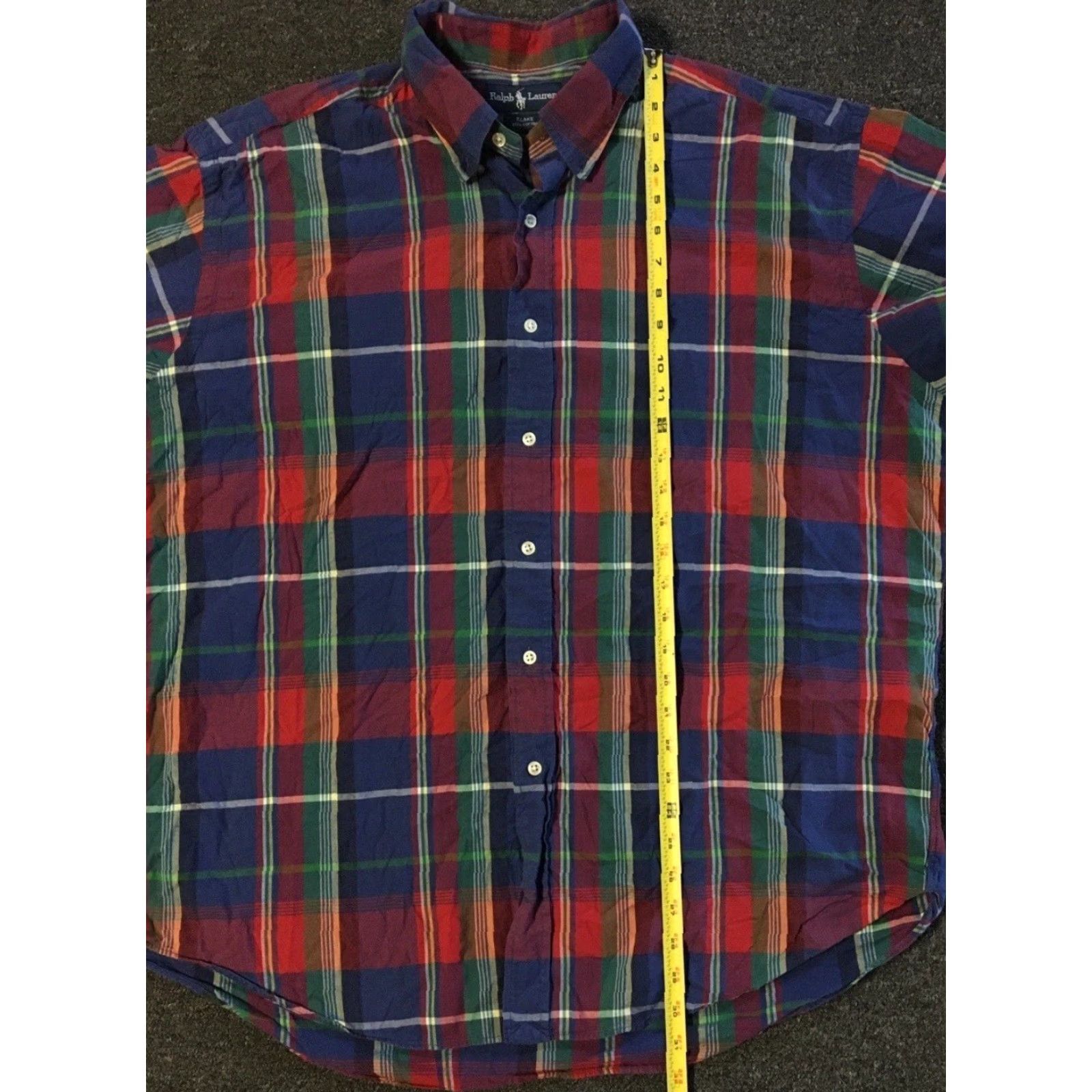 Polo Ralph Lauren VINTAGE Polo Ralph Lauren Shirt XL Plaid Button-Up 90s Grunge Blue Red Mens XL Size US XL / EU 56 / 4 - 6 Thumbnail