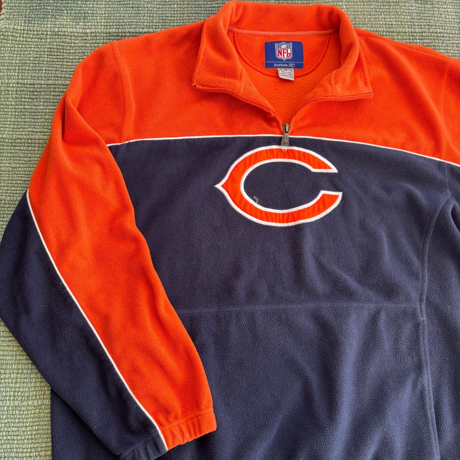 NFL × Vintage Vintage Chicago Bears two tone quarter zip fleece sweatshirt Size US XL / EU 56 / 4 - 5 Thumbnail