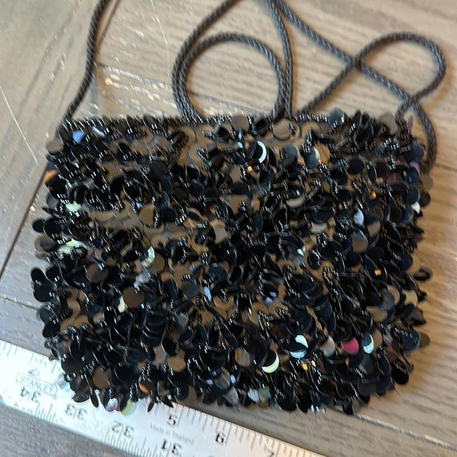 Designer Chic Black Sequin Evening Crossbody Size ONE SIZE - 3 Thumbnail