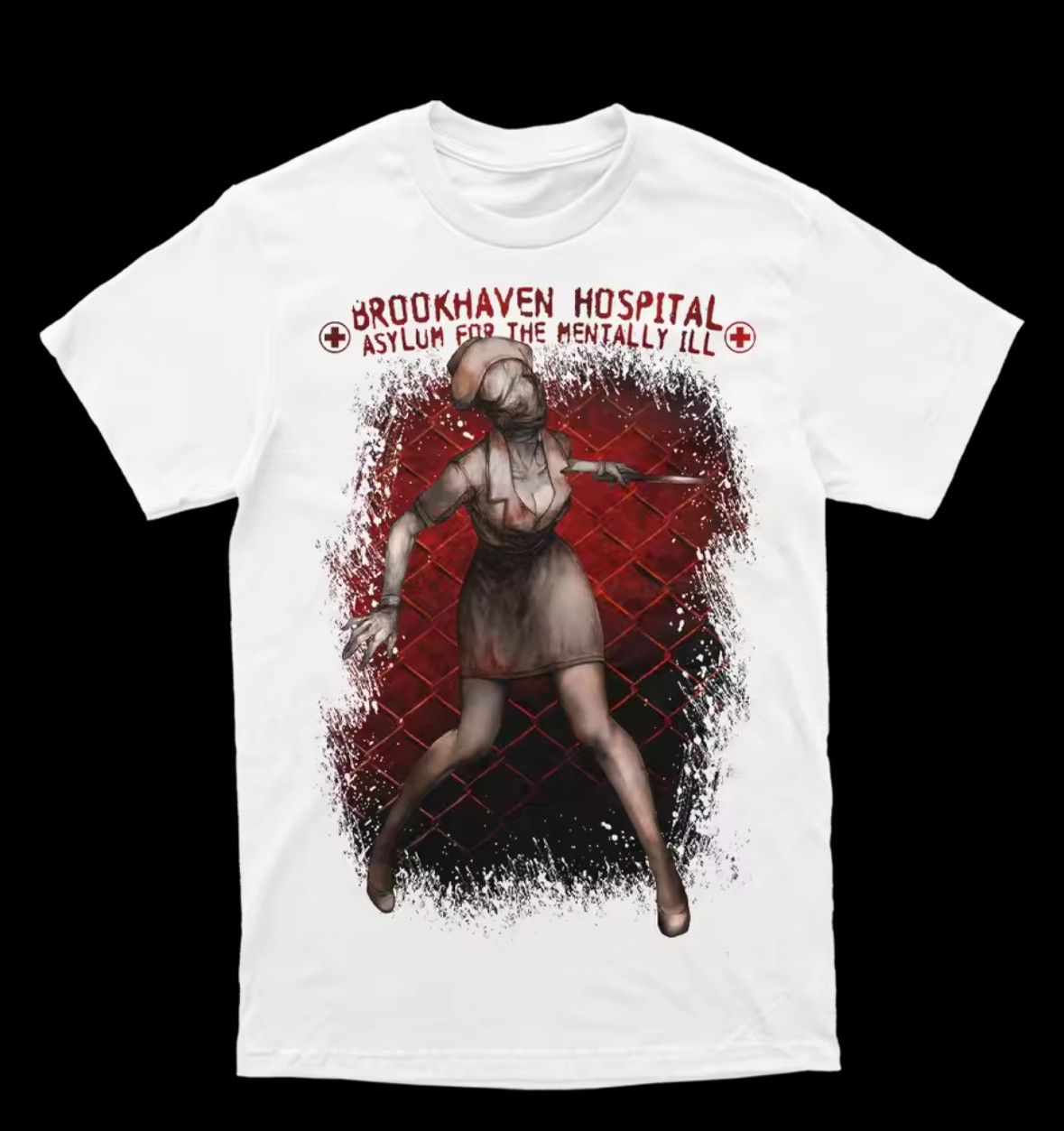 Japanese Brand Street Scary Zombie Nurse Silent Hill Game Print T-Shirt Size US XXL / EU 58 / 5 - 1 Thumbnail