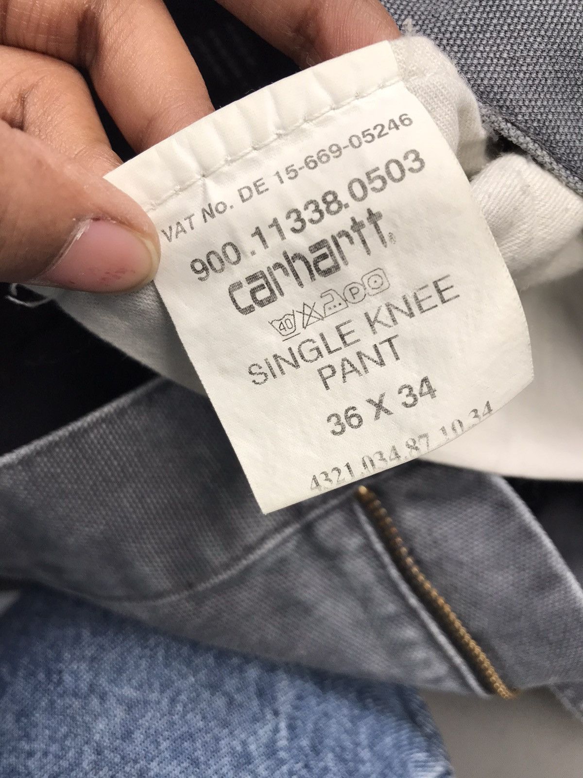 Carhartt Vintage Carhartt repaired carpenter workwear denim Size US 39 - 10 Thumbnail