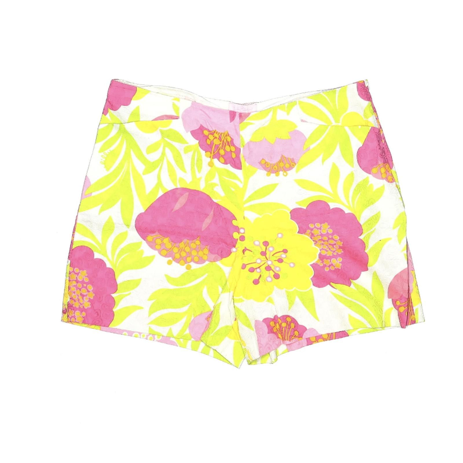 Other Lilly Pulitzer Women's Adie Size 10 Shorts Yellow Floral Size 32" / US 10 / IT 46 - 1 Thumbnail