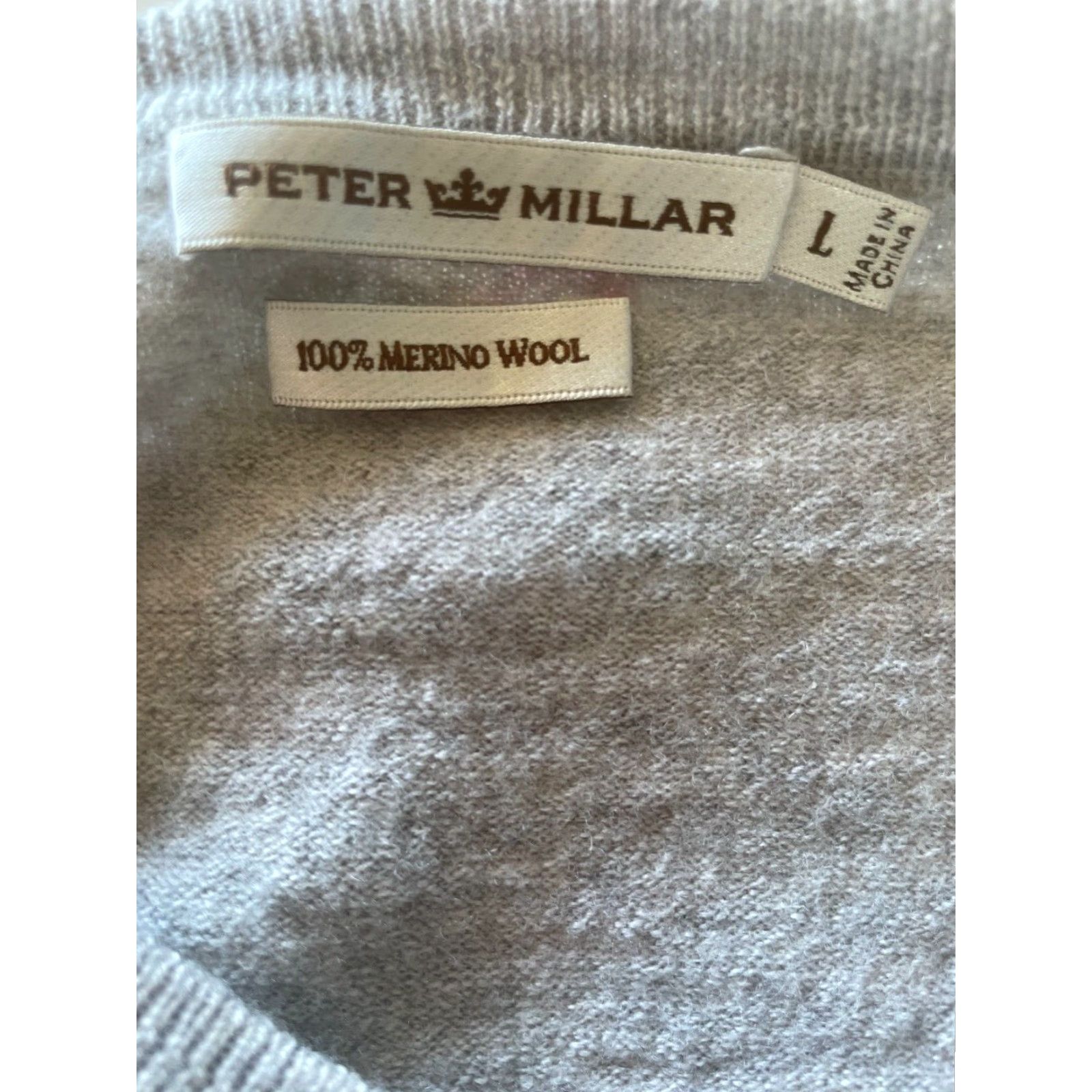 Peter Millar Peter Millar Sweater Mens L Large Gray Pullover Golf V-Neck Size US L / EU 52-54 / 3 - 5 Thumbnail