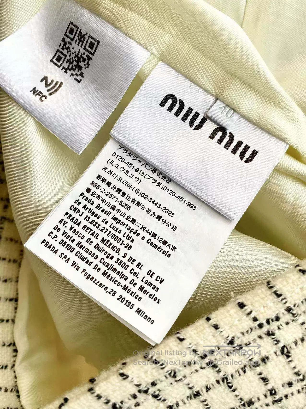Miu Miu Miu Miu Bow decorate the coat| Size XS / US 0-2 / IT 36-38 - 5 Thumbnail
