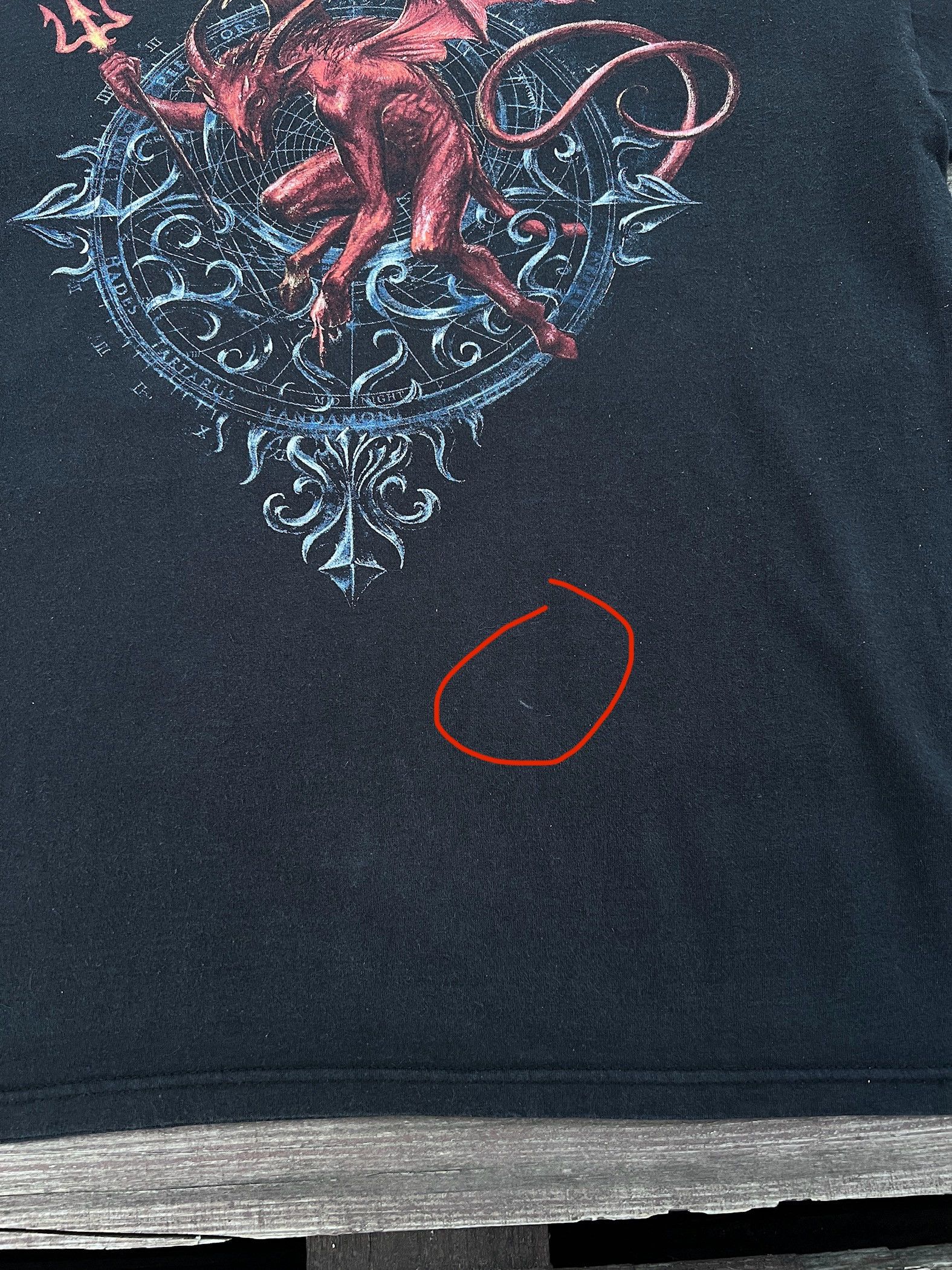 Fruit Of The Loom Vintage 2000s Alchemy Gothic Baphomet T-shirt Size US L / EU 52-54 / 3 - 9 Thumbnail