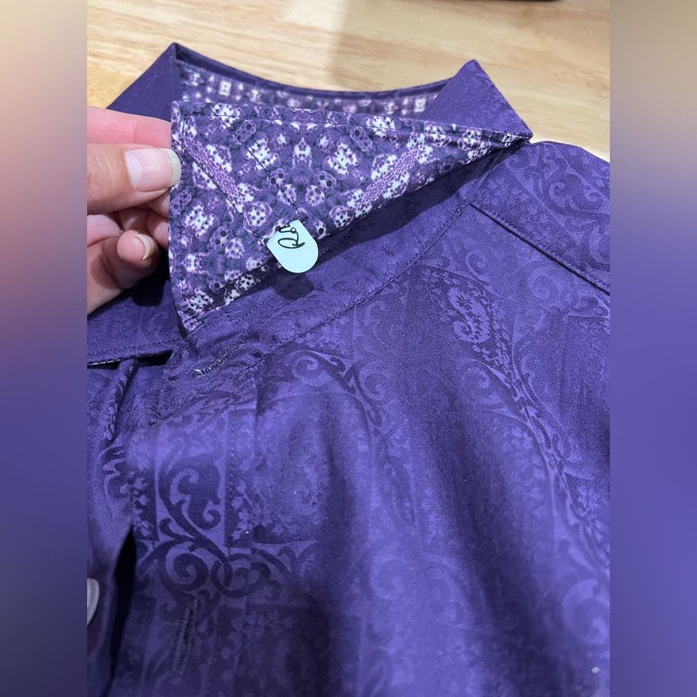 Robert Graham Purple Paisley Scroll Long Sleeve Dress Shirt