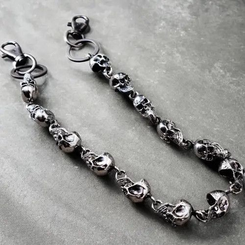 Jewelry Skull Wallet Chain, Skull Keychain for Pants Jeans Size ONE SIZE - 2 Thumbnail