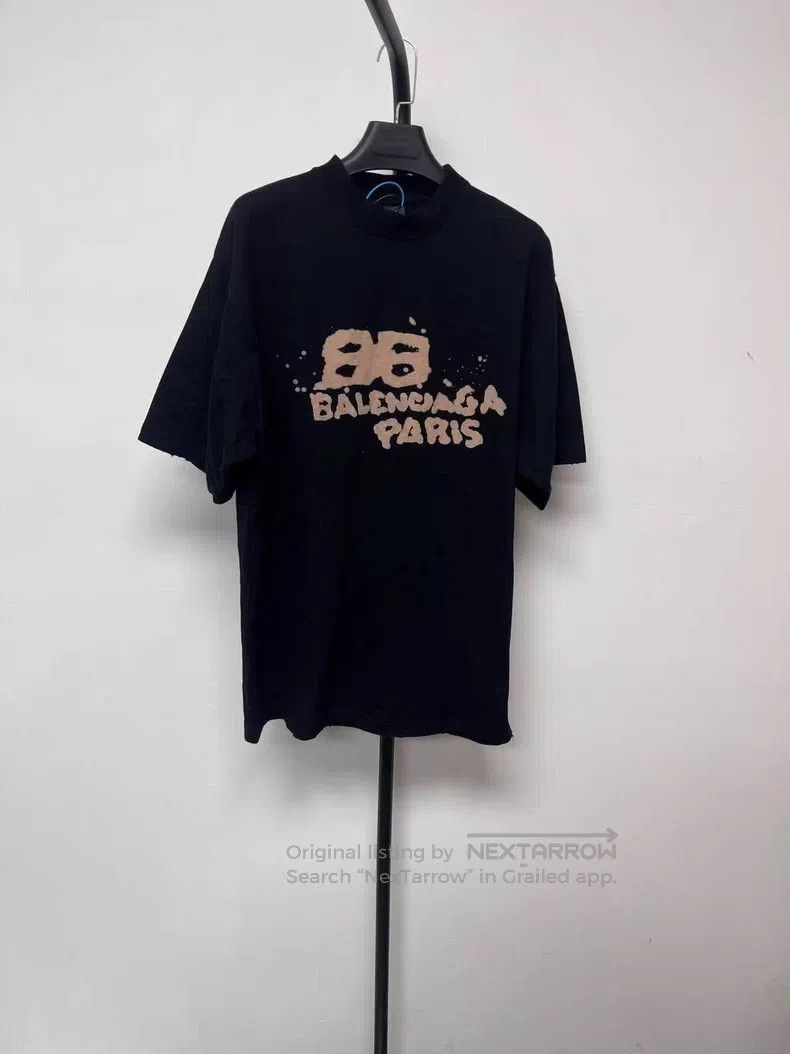 Balenciaga Balenciaga Letter Printed Round Neck Short Sleeve T-Shirt Size US XXS / EU 40 - 1 Thumbnail