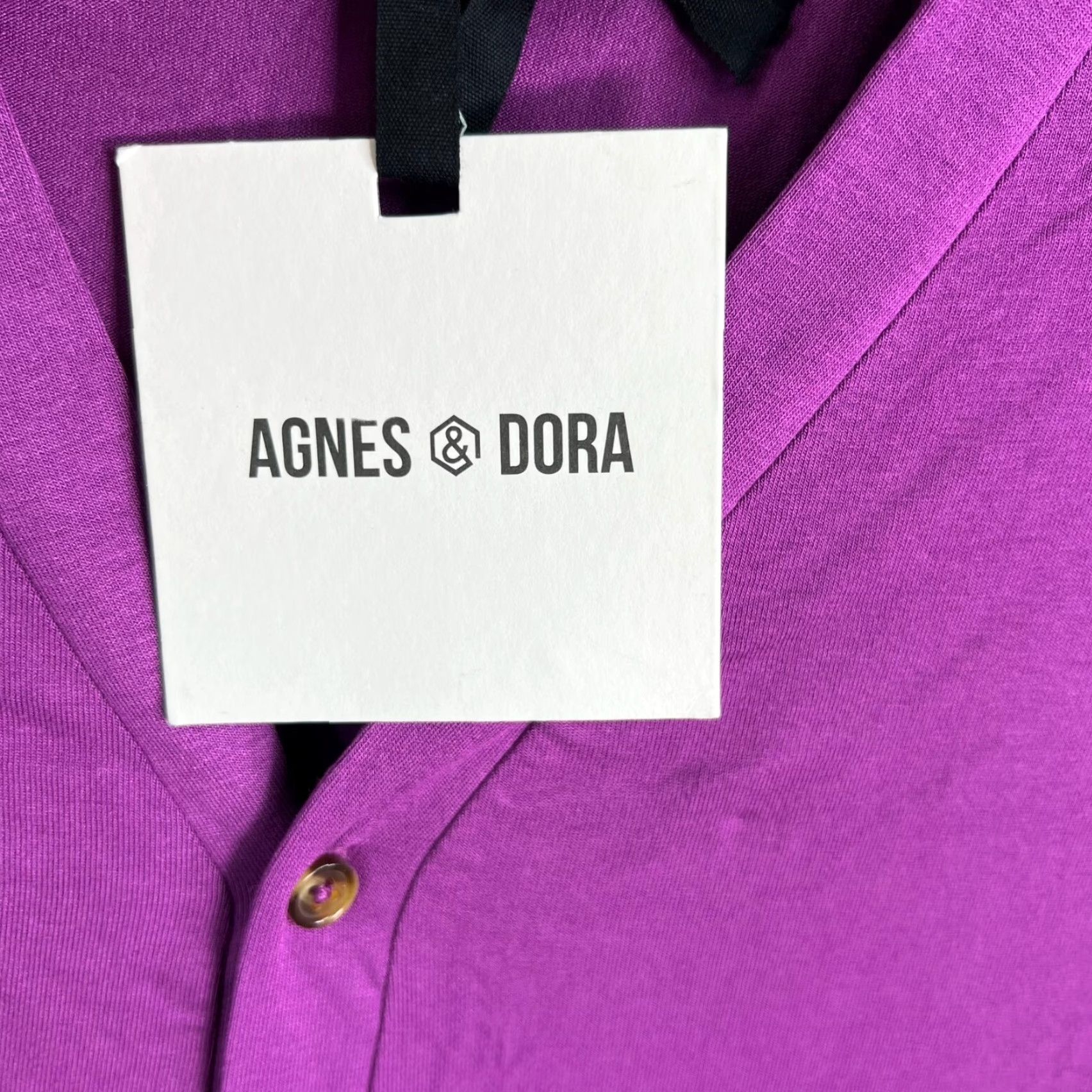 Vintage VINTAGE Agnes & Dora Womens Tunic Top XL Purple Casual Knit 3/4 Sleeve Pockets Blouse Size XL / US 12-14 / IT 48-50 - 7 Thumbnail
