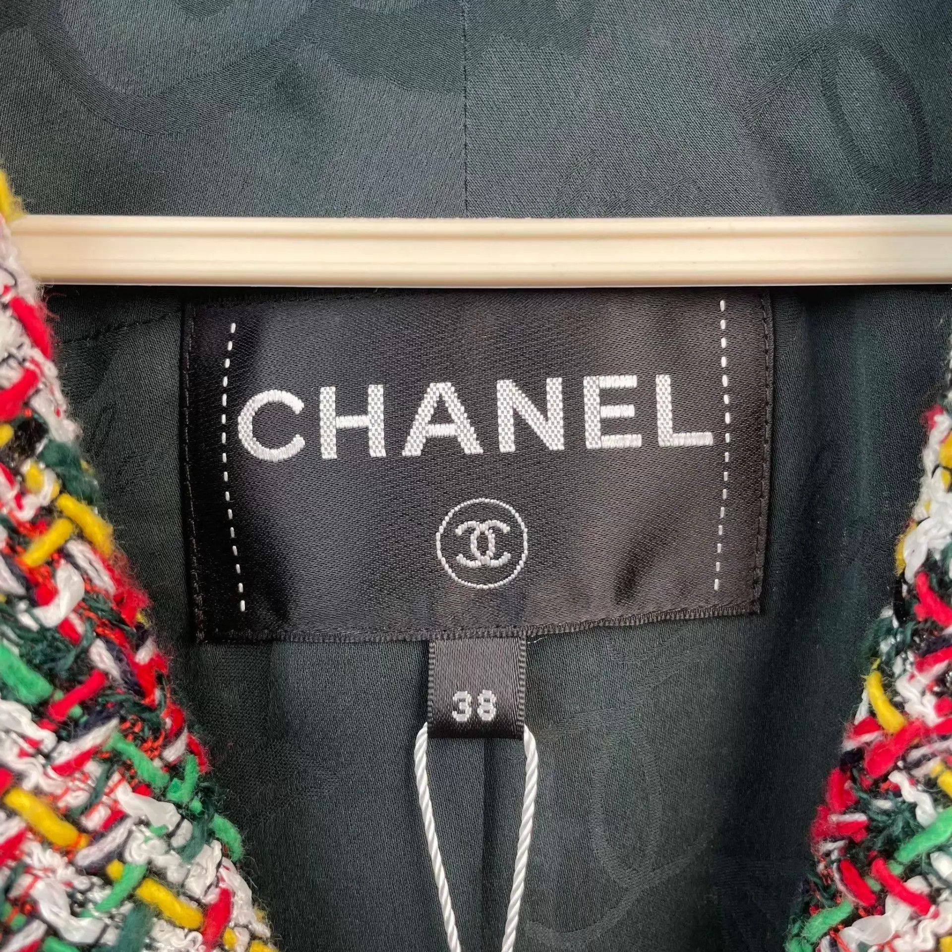 Chanel Chanel tweed jacket women's colorblocked FR38 17S Size S / US 4 / IT 40 - 3 Thumbnail
