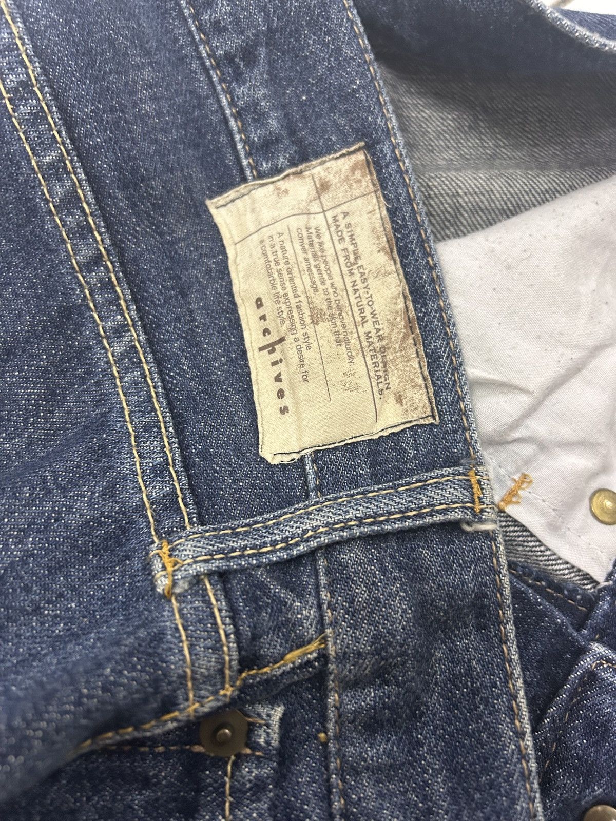 Japanese Brand Vintage Japanese Archives Denim Slim Fits Regular Jeans Size US 32 / EU 48 - 12 Thumbnail
