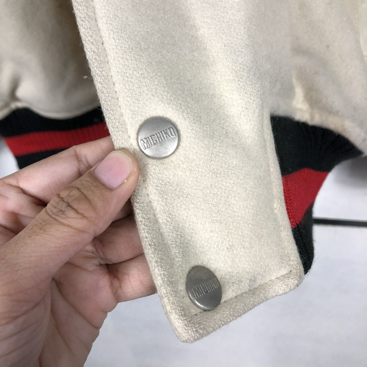 Japanese Brand 🔥VINTAGE BOMBER JACKET MICHIKO KOSHINO BIG LOGO BACKHIT Size US M / EU 48-50 / 2 - 18 Thumbnail