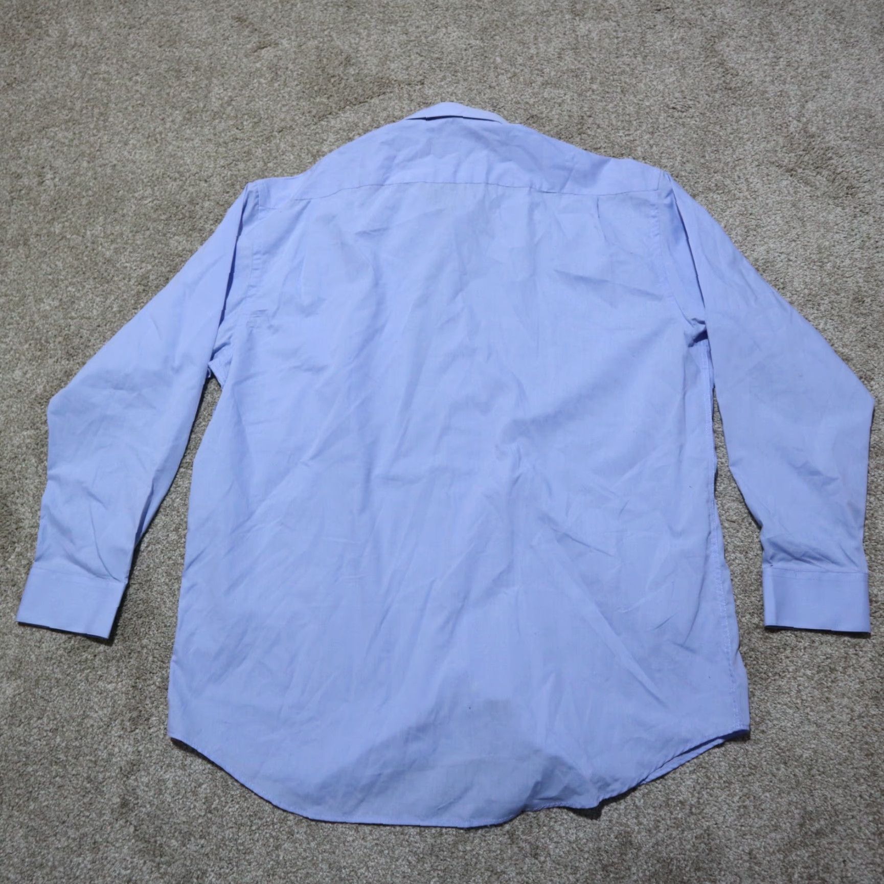 Versace Versa Dress Shirt Blue Long Sleeve Button Up Easy Care Men's XL 17 34/35 Shirt Dress Shirt Blue XL Mens Easy Care 17 34/35 Size 34R - 7 Thumbnail