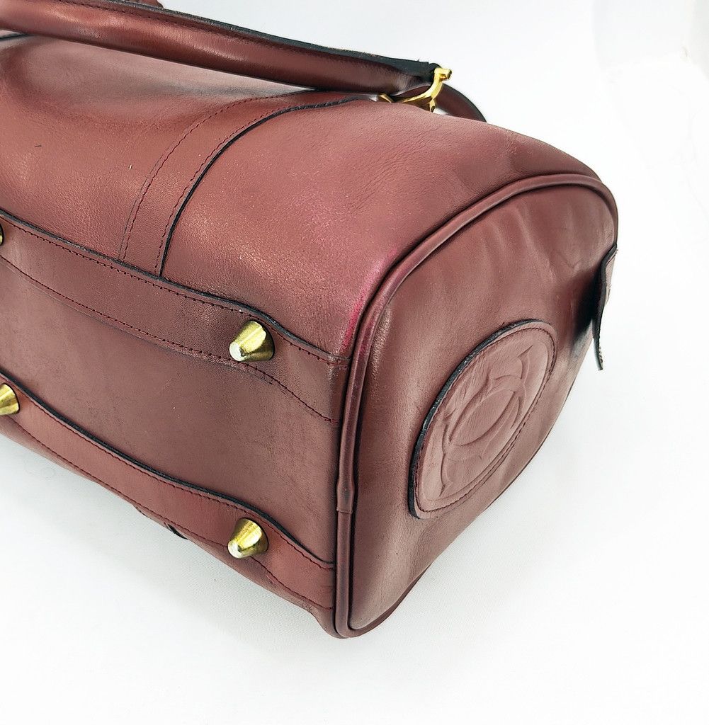 Cartier original CARTIER Bordeaux Leather Boston 33 Bag Size ONE SIZE - 10 Thumbnail