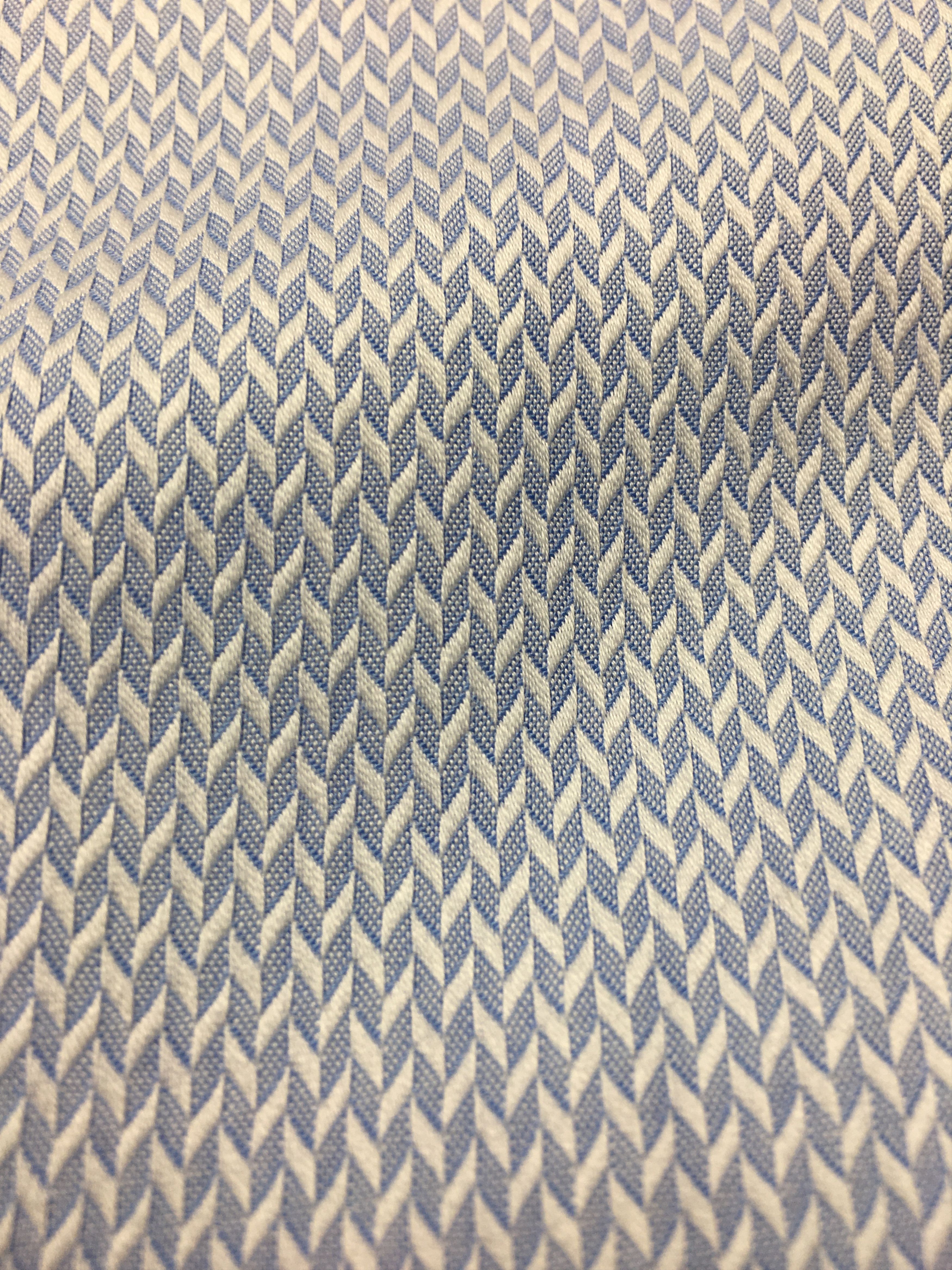 Eton ETON Long Sleeve Mens Herringbone Blue Dress Shirt 41/16 Size 42S - 5 Thumbnail