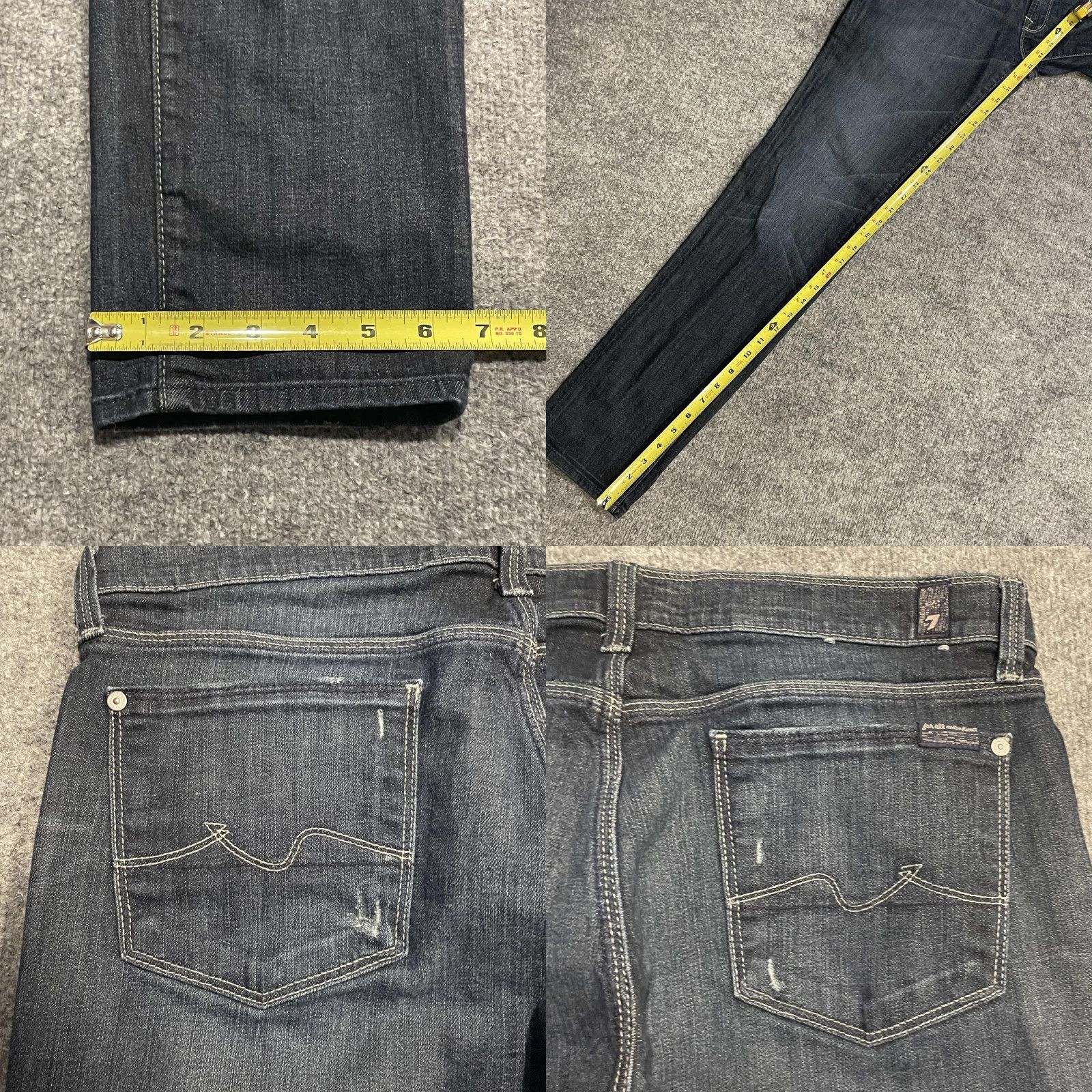 7 For All Mankind 7 For All Mankind Jeans Roxanne Womens 30 Slim Low Rise Denim Blue 7 For All Mankind Embroidered Pockets Womens Size 24" / US 00 / IT 34 - 9 Thumbnail