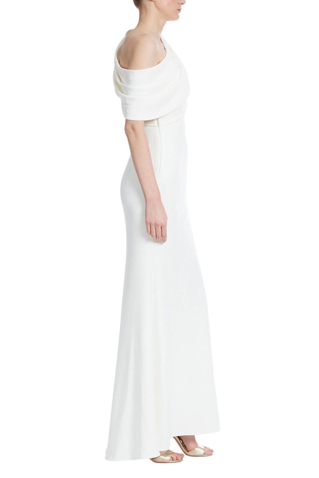 Other NWT Badgley Mischka Asymmetrical Gown Light Ivory Size 12 Size XL / US 12-14 / IT 48-50 - 9 Thumbnail
