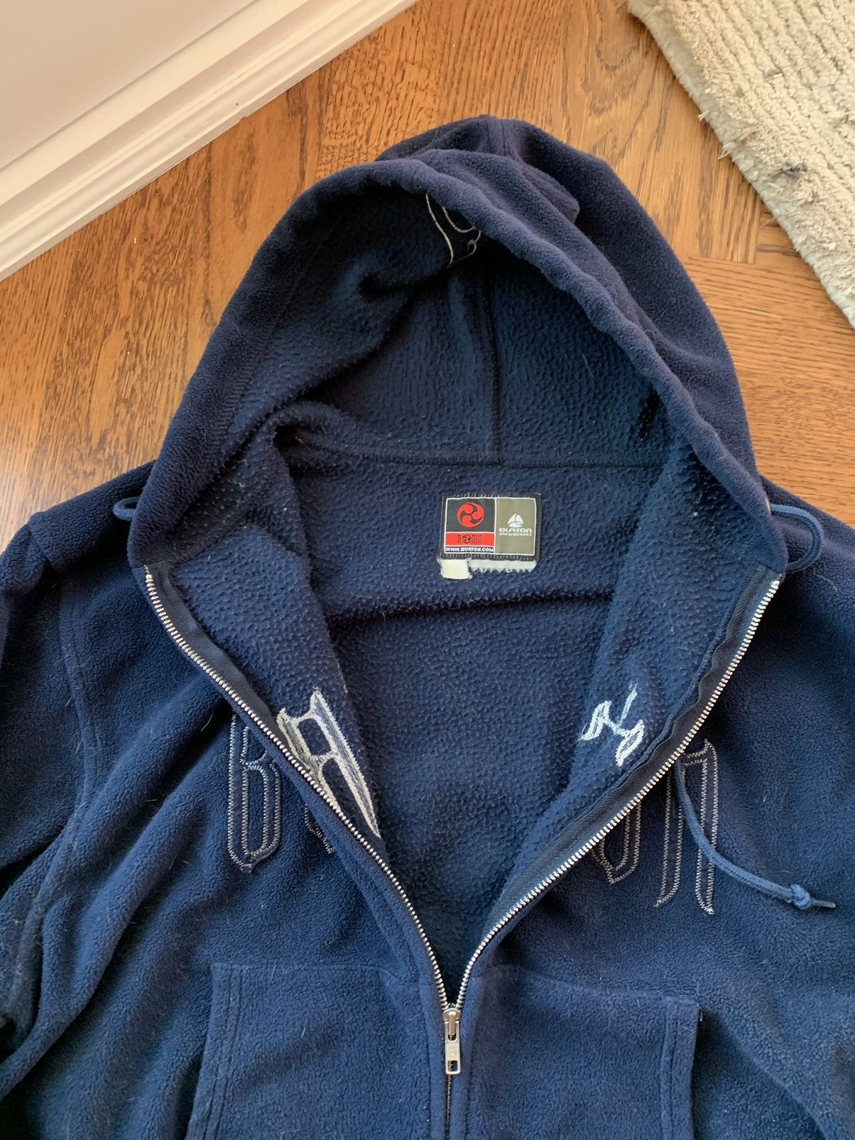 Burton × Vintage Vintage Burton x Ronin Fleece Hoodie 2000s Y2K 90s Snowboard Size US M / EU 48-50 / 2 - 4 Thumbnail