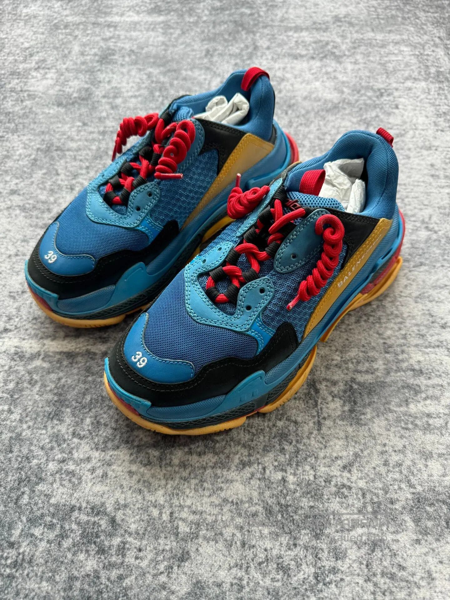 Balenciaga Balenciaga Blue Balenciaga Triple S Dad Shoes| Size US 8.5 / IT 38.5 - 3 Thumbnail