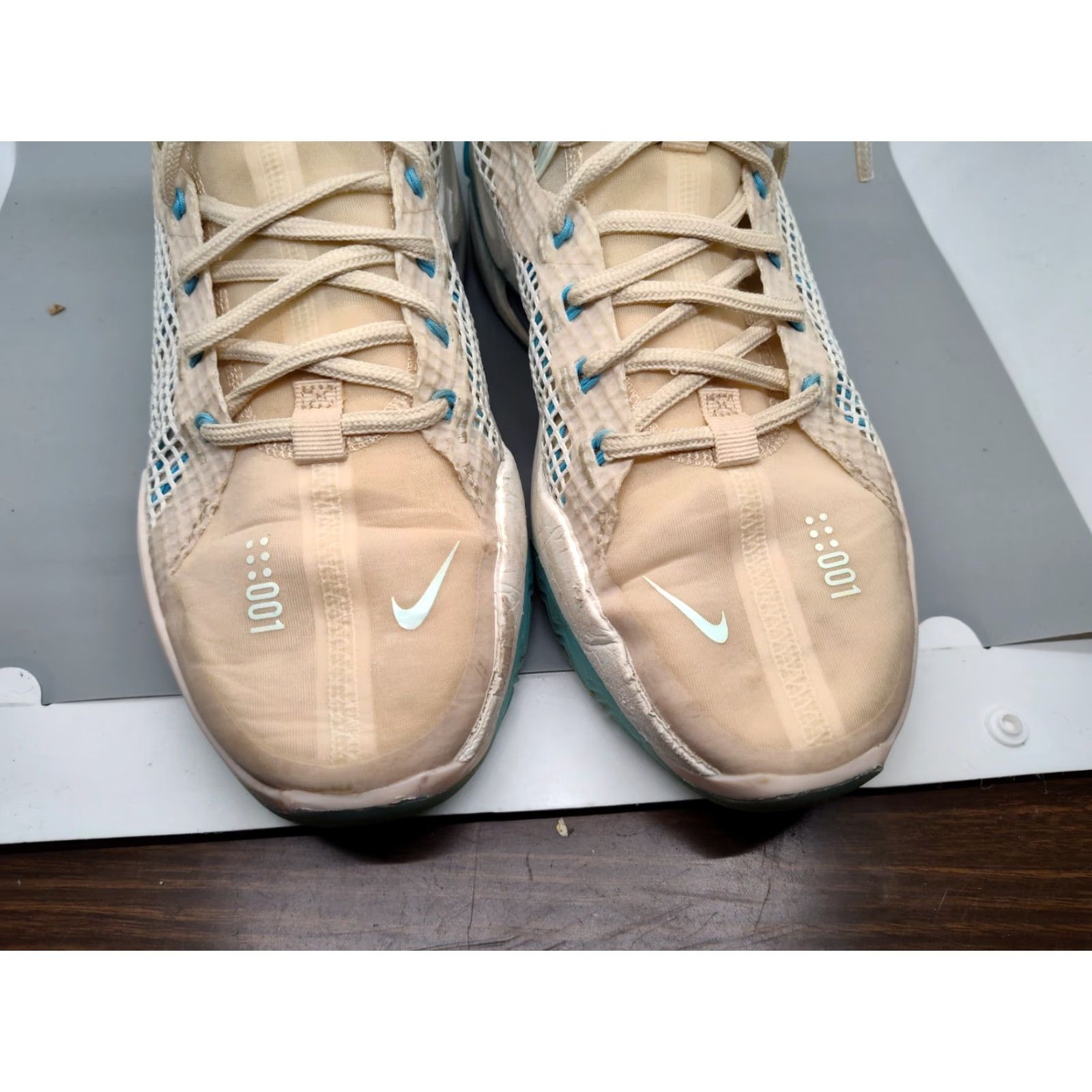 Nike VINTAGE Nike Air Zoom GT Basketball Sneakers Men’s Size 9 Beige Garden 2023 Activewear Size US 9 / EU 42 - 3 Thumbnail