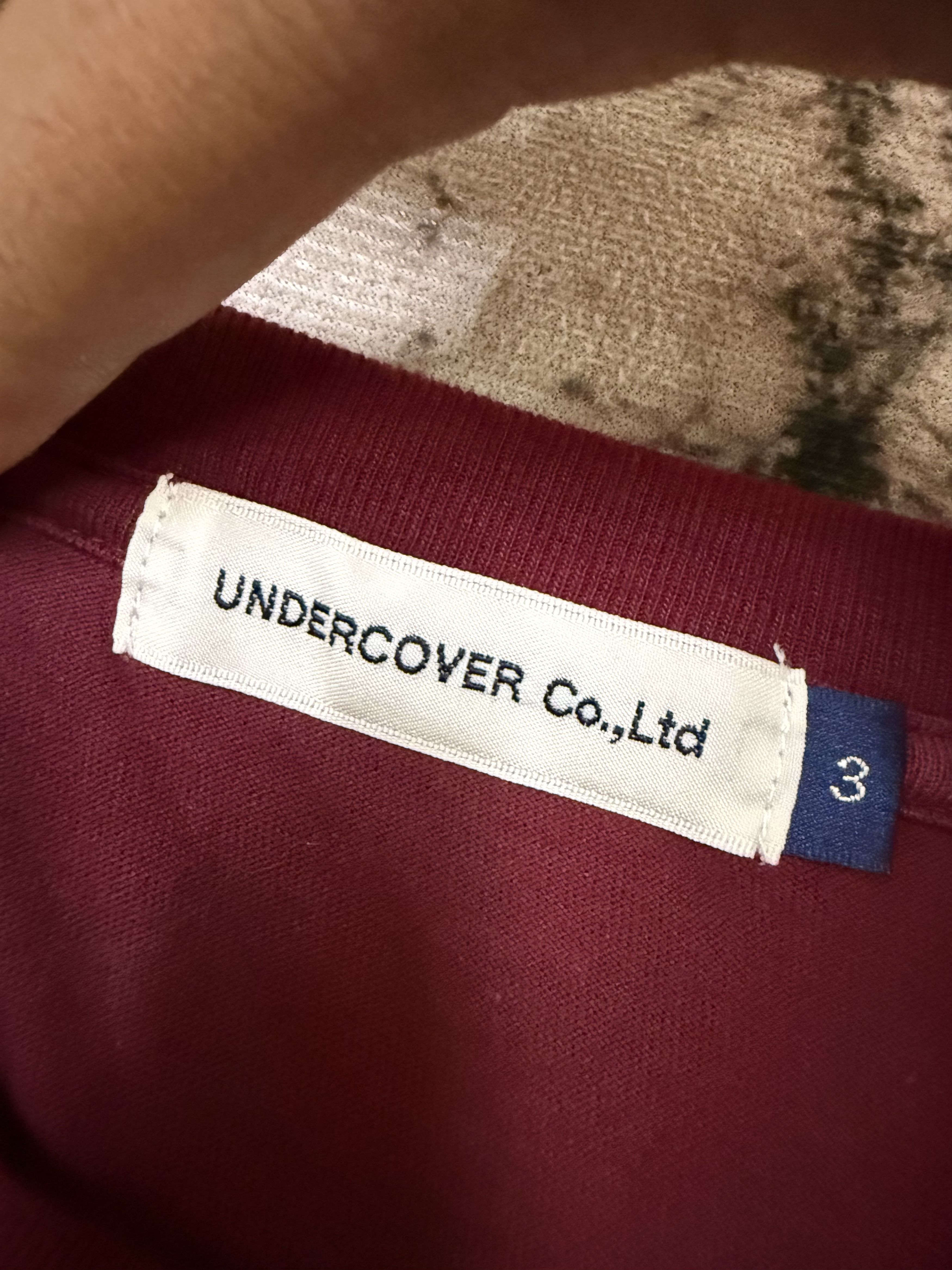 Japanese Brand × Undercover Undercover burgundy noon Tshirt Size US L / EU 52-54 / 3 - 6 Thumbnail
