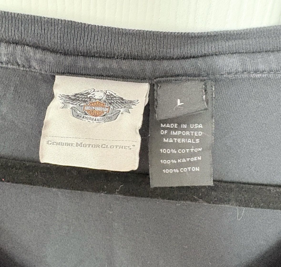 Harley Davidson Harley-Davidson Distressed Black Short Sleeve T Shirt Size L / US 10 / IT 46 - 3 Thumbnail