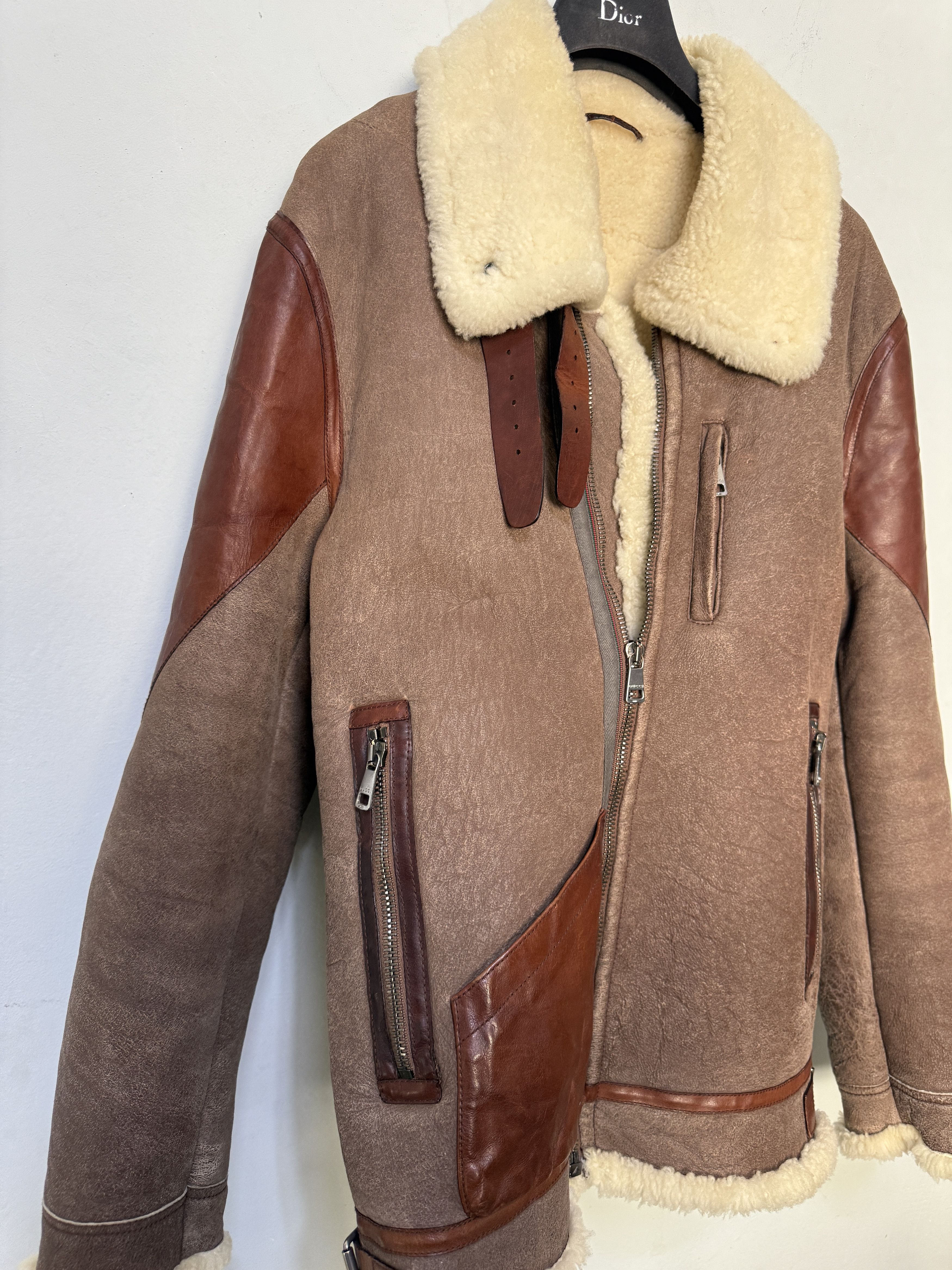 Gucci Gucci aviator flight jacket sheepskin rare military inspired Size US M / EU 48-50 / 2 - 12 Thumbnail