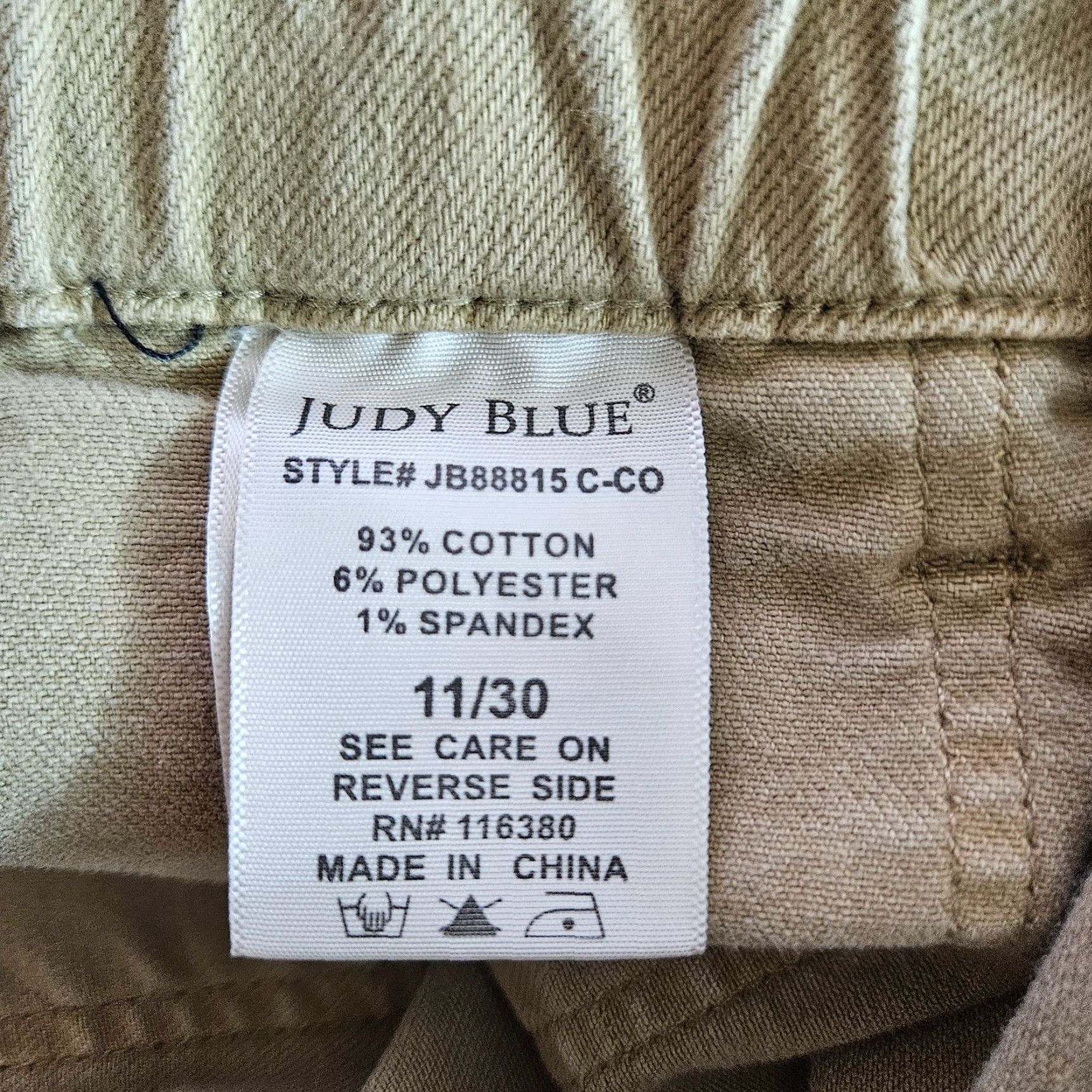 Vintage Judy Blue Jeans Womens Skinny High Rise 11 Tan Denim Cotton Blend 30.5 Inseam Size 32" / US 10 / IT 46 - 6 Thumbnail