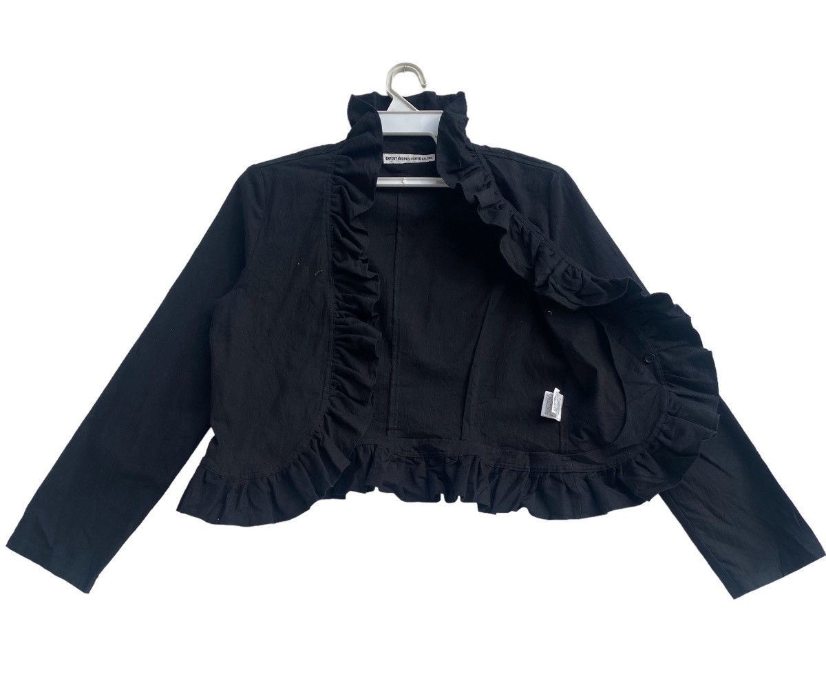 image of Expert Works Tokyo Spiral Blouse Crop Jacket in Black, Women's