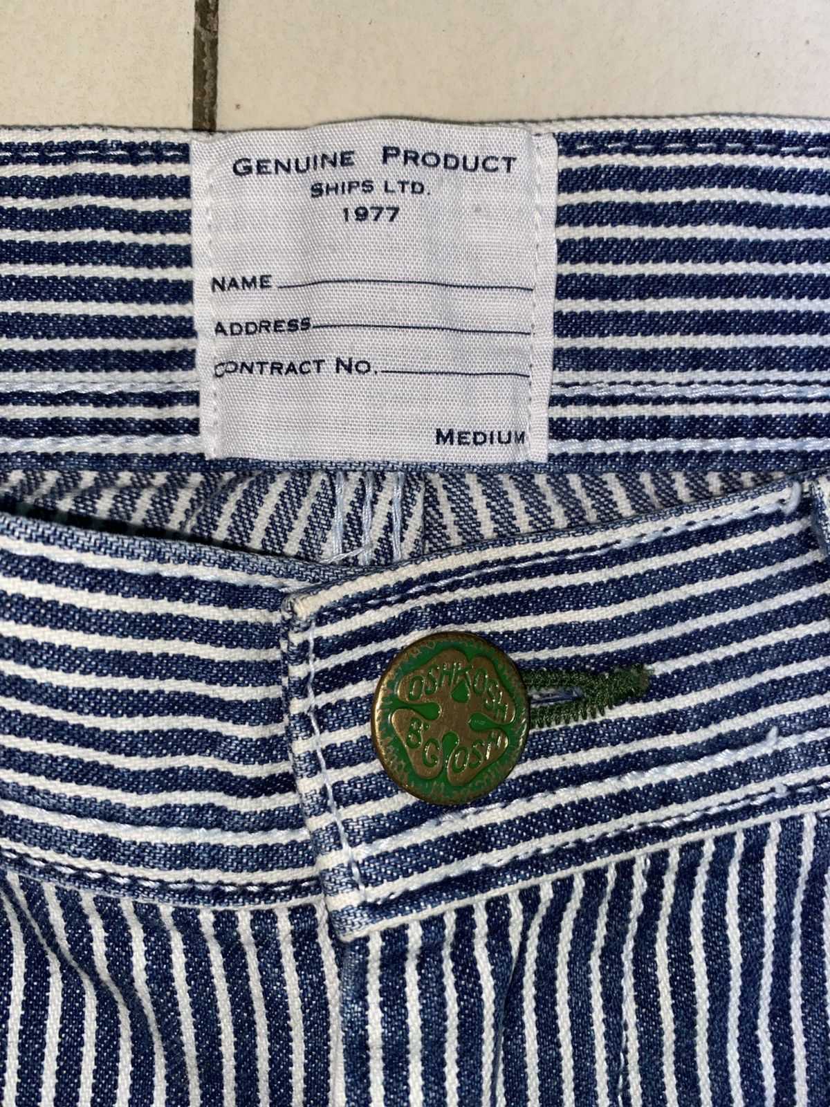 Oshkosh Oshkosh Bgosh Hickory Stripe Workers Pants Size US 29 - 6 Thumbnail