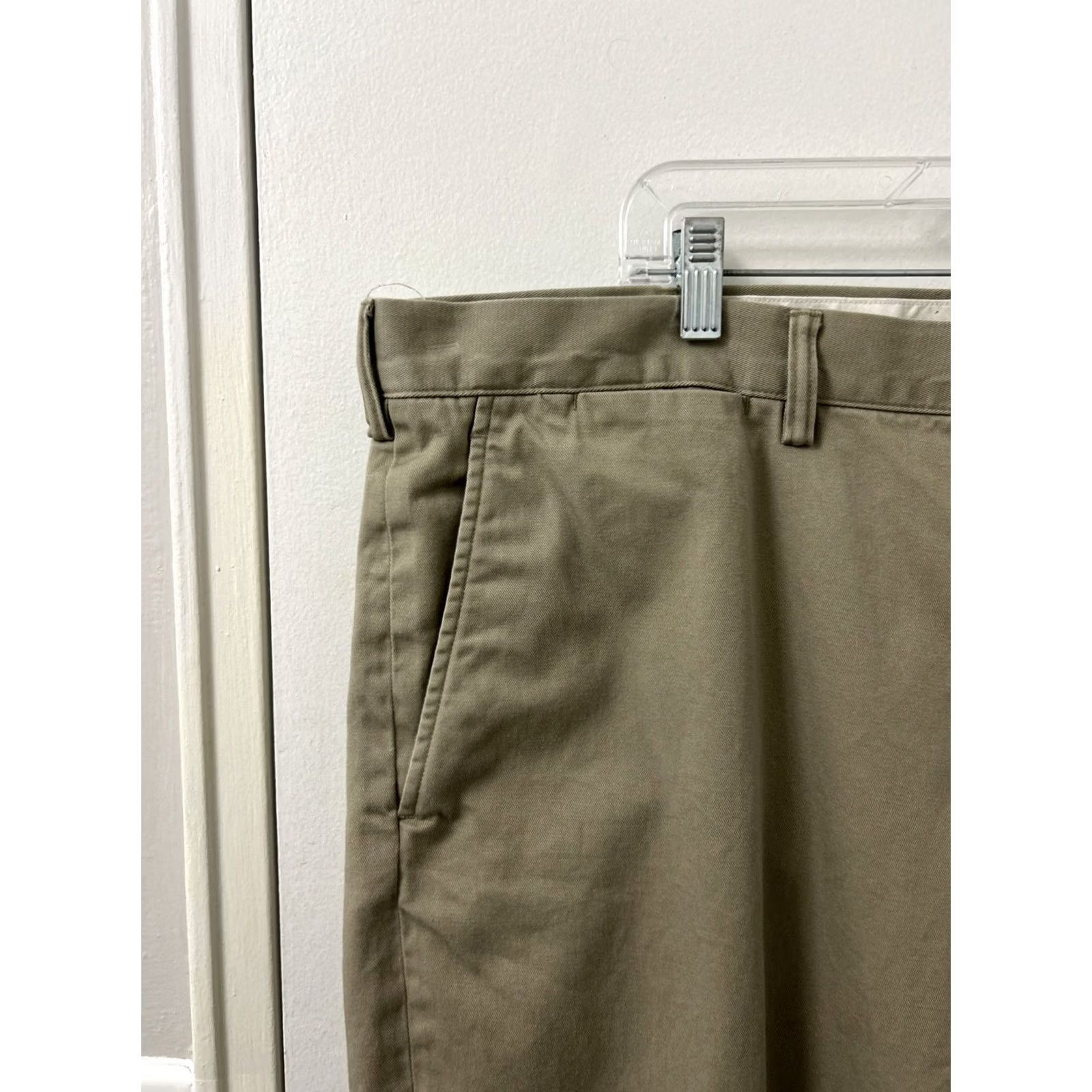 Polo Ralph Lauren Polo Ralph Lauren Chino Pants Mens 42x30 Brown Classic Fit Cotton Twill Stretch Flat Front Zip Front Size US XL / EU 56 / 4 - 4 Thumbnail