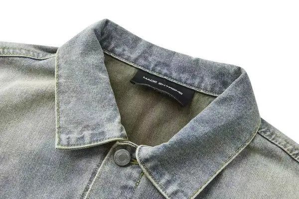 VIBE Vintage street punk washed faded ripped denim jacket Size US XL / EU 56 / 4 - 8 Thumbnail
