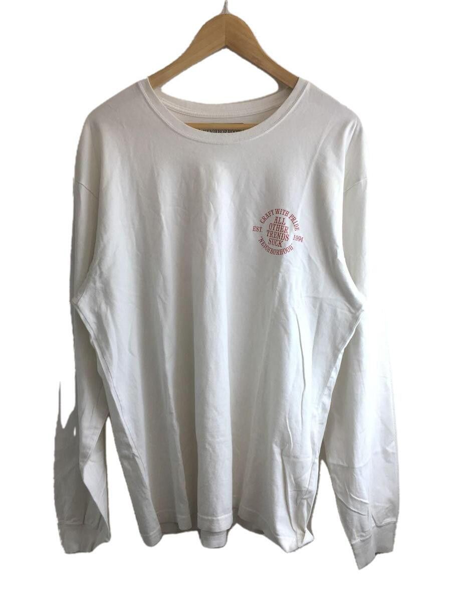 T-Shirts Long sleeve Cotton Pullover Crewneck White