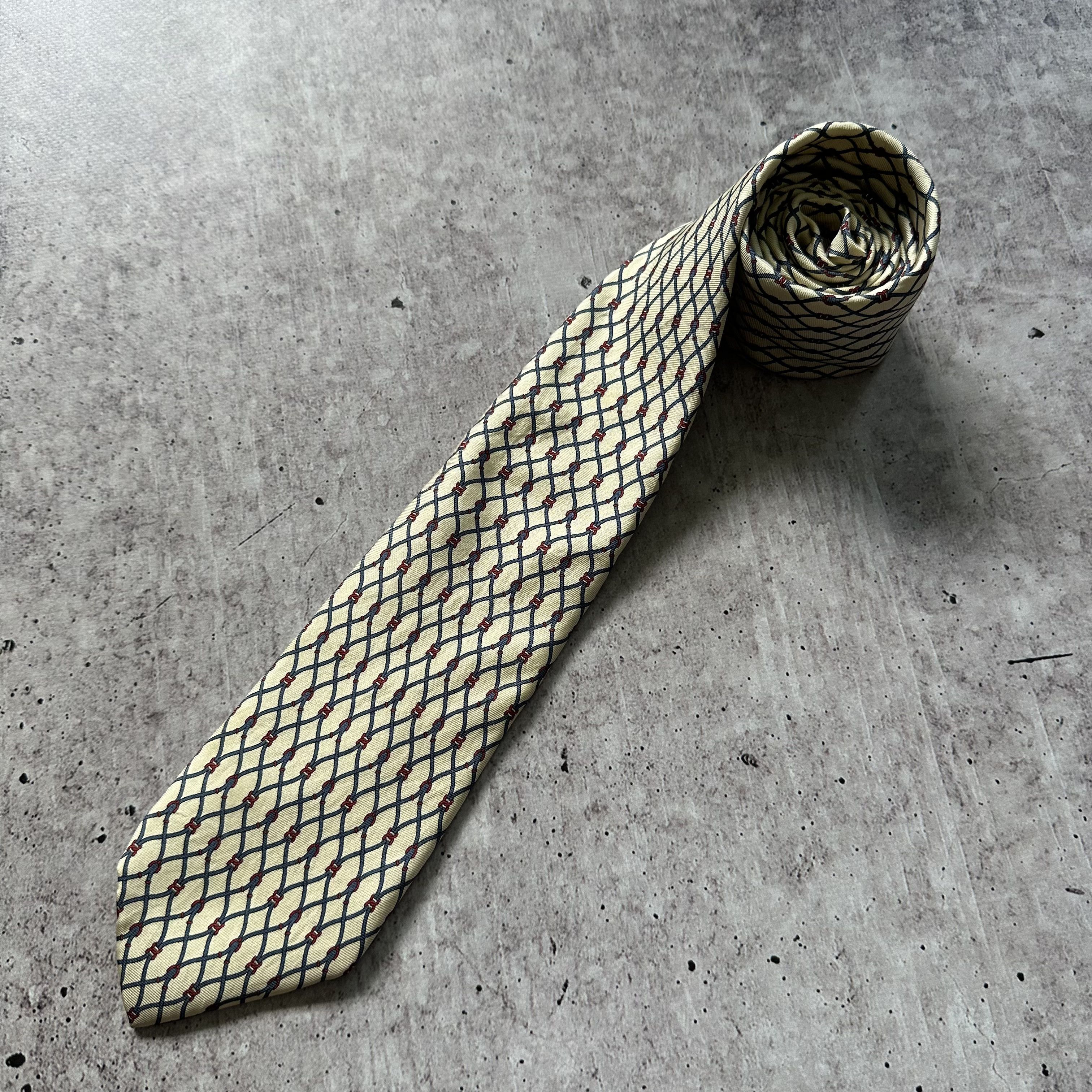 Vintage Yves good Saint Laurent Beige Tie