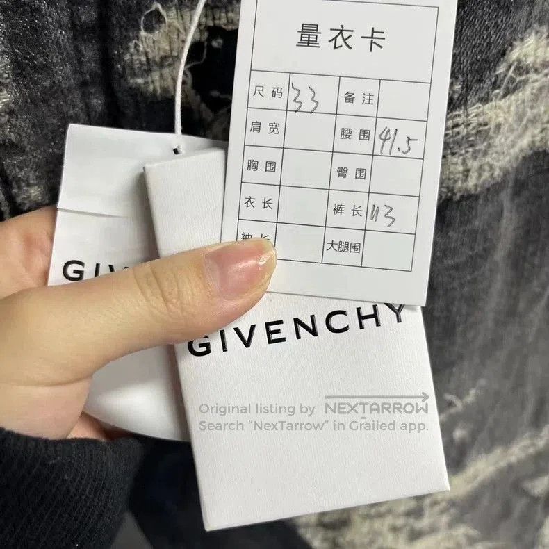 Givenchy Givenchy Black Casual Distressed Denim Pants. Size US 33 - 6 Thumbnail