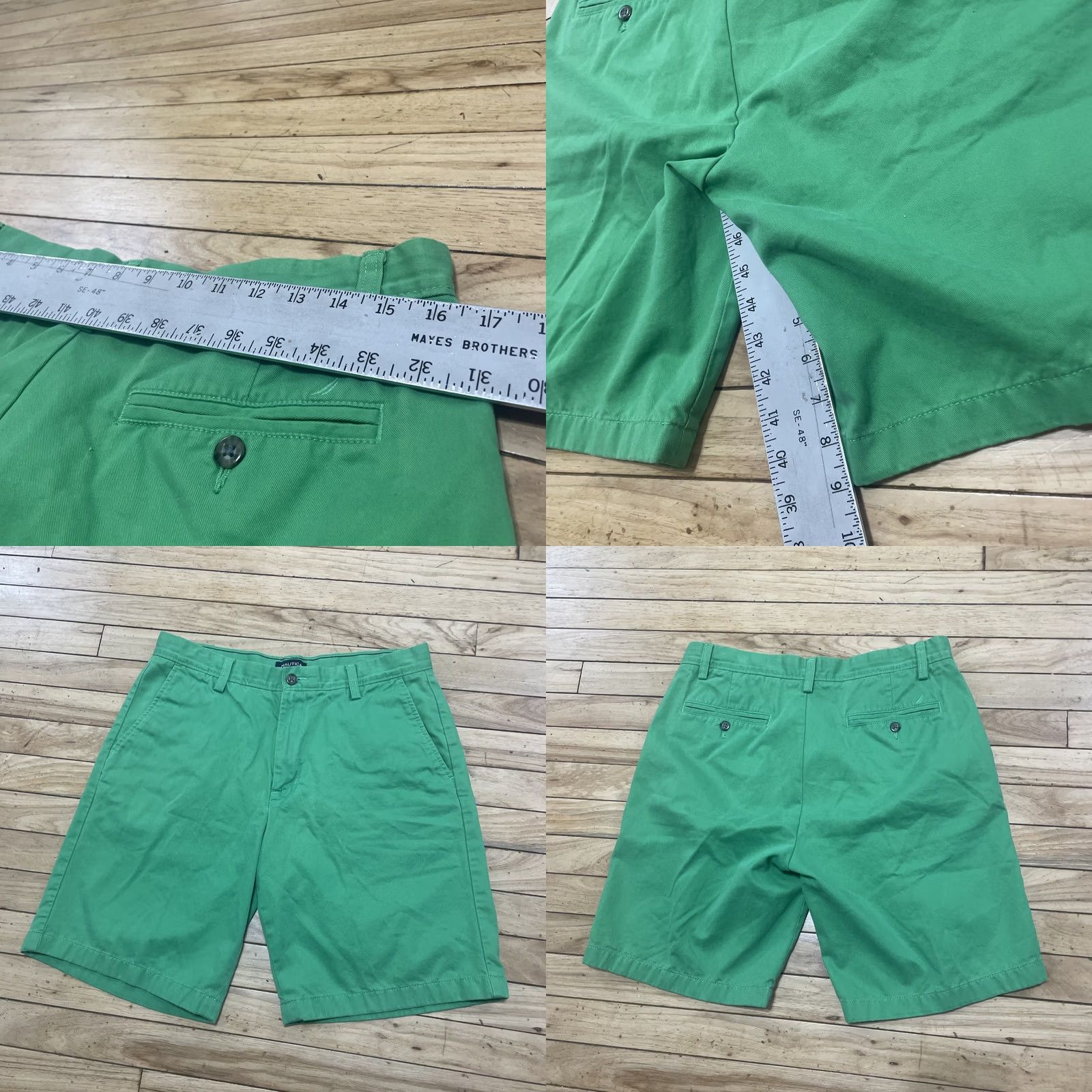 Nautica Nautica Shorts Men 32W Bright Green Deck Shorts Flat Chino Yachty Beach 32x9 Size US 32 / EU 48 - 8 Thumbnail