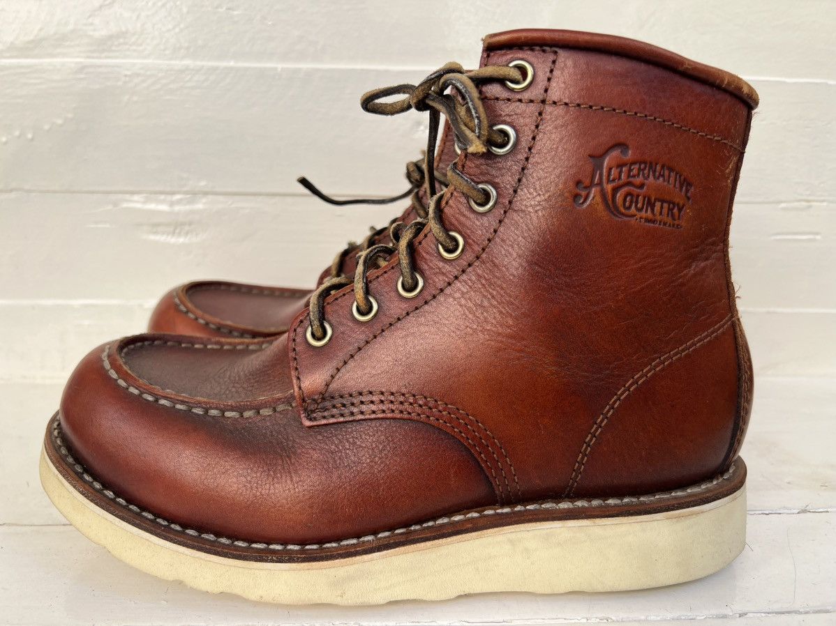 Japanese Brand Alternative Country DAY WALKER Brown leather Men’s Boots Size US 8 / EU 41 - 1 Thumbnail