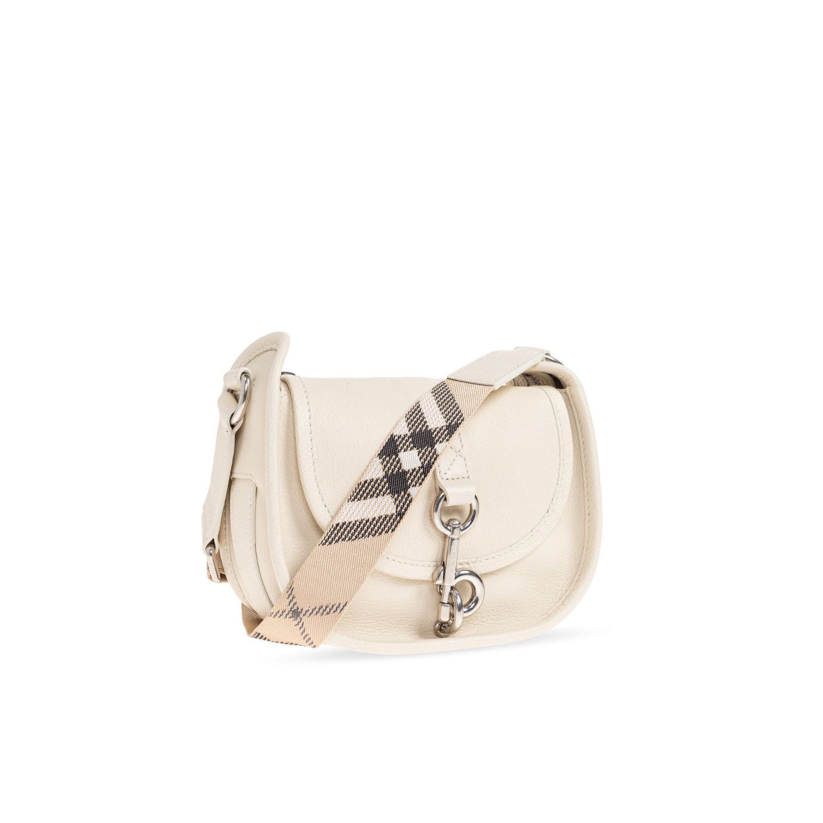 Burberry BURBERRY B Clip Mini Cream Leather Shoulder Bag New & Authen Size ONE SIZE - 3 Thumbnail
