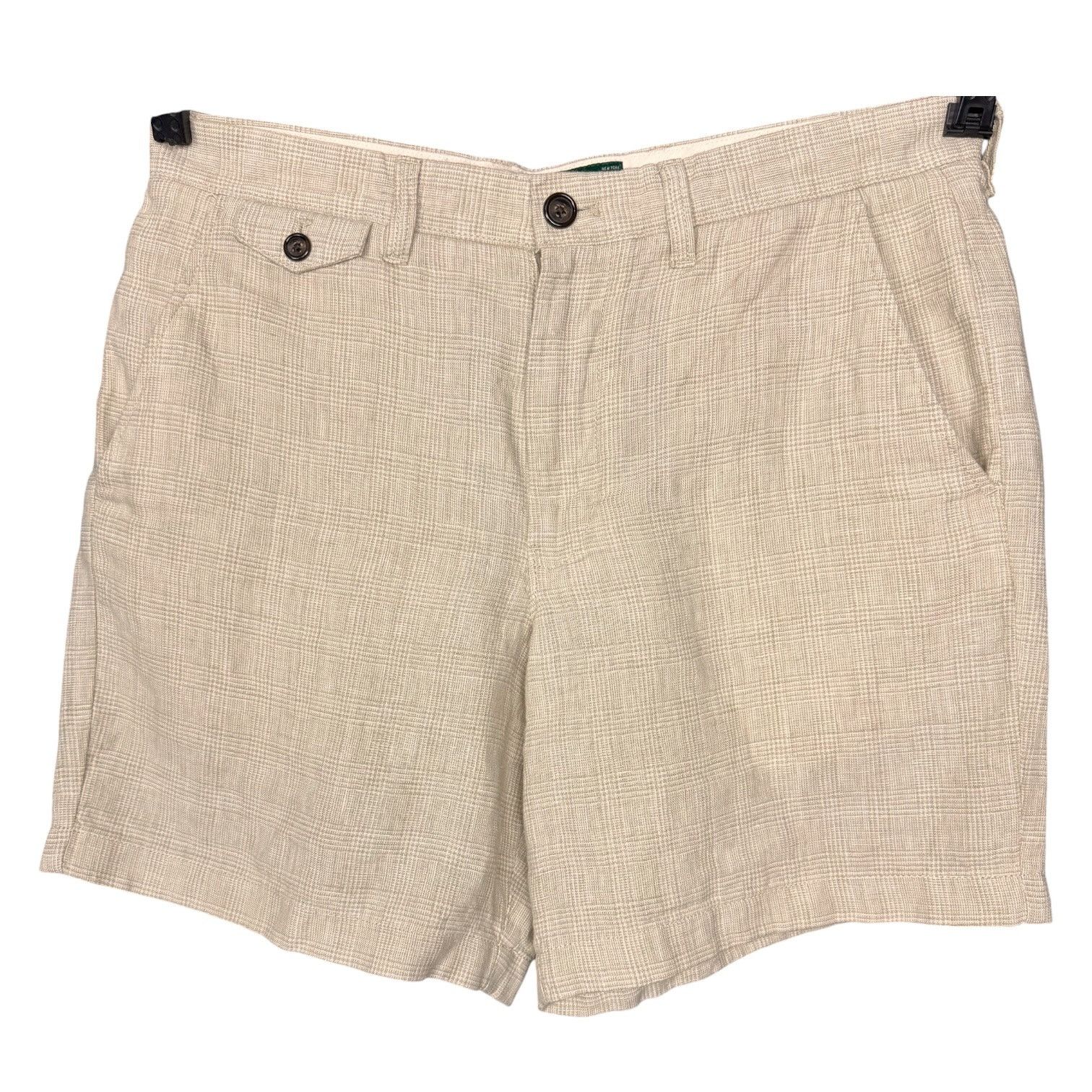 J.Crew J.Crew Oarsman 7" Shorts Mens 32 Tan Linen Flat Plaid NWT Size US 32 / EU 48 - 7 Thumbnail