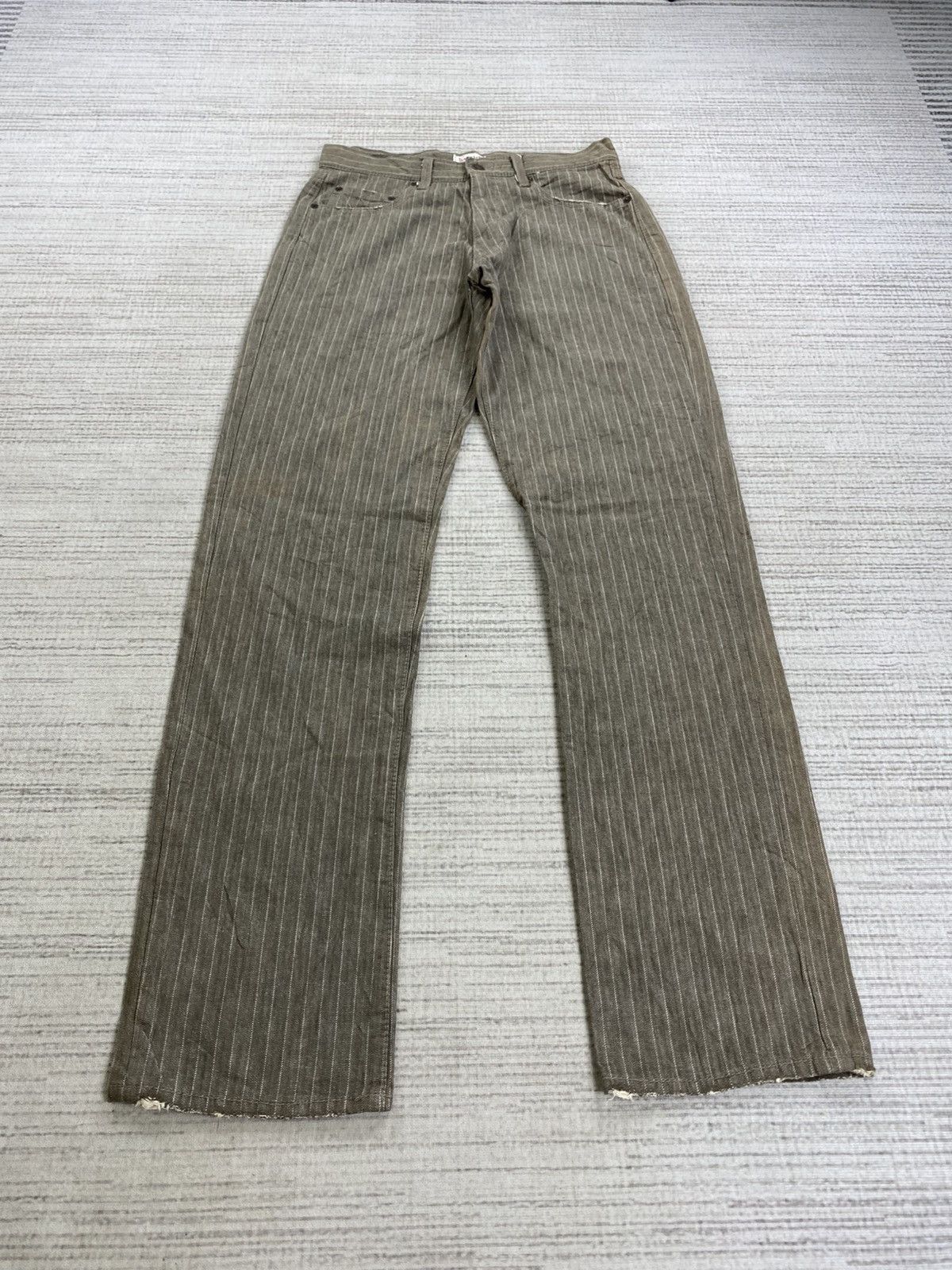Le Grande Bleu (L.G.B.) × Smith's American × Vintage Vintage Smith American Union Made Striped Straight Cut Pants Size US 29 - 1 Thumbnail