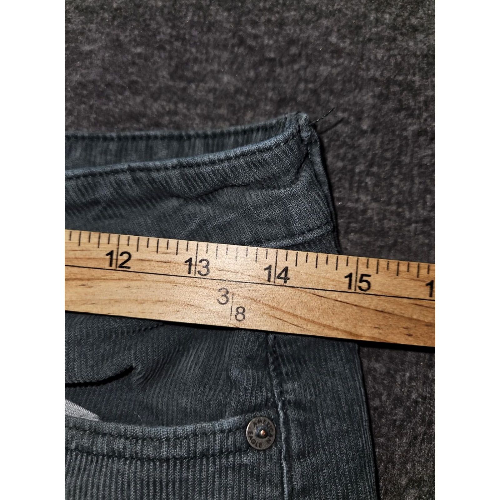 Vintage VINTAGE American Eagle Mom Straight Jean Womens 6 Green Corduroy Stretch High Rise Pants Size 28" / US 6 / IT 42 - 5 Thumbnail