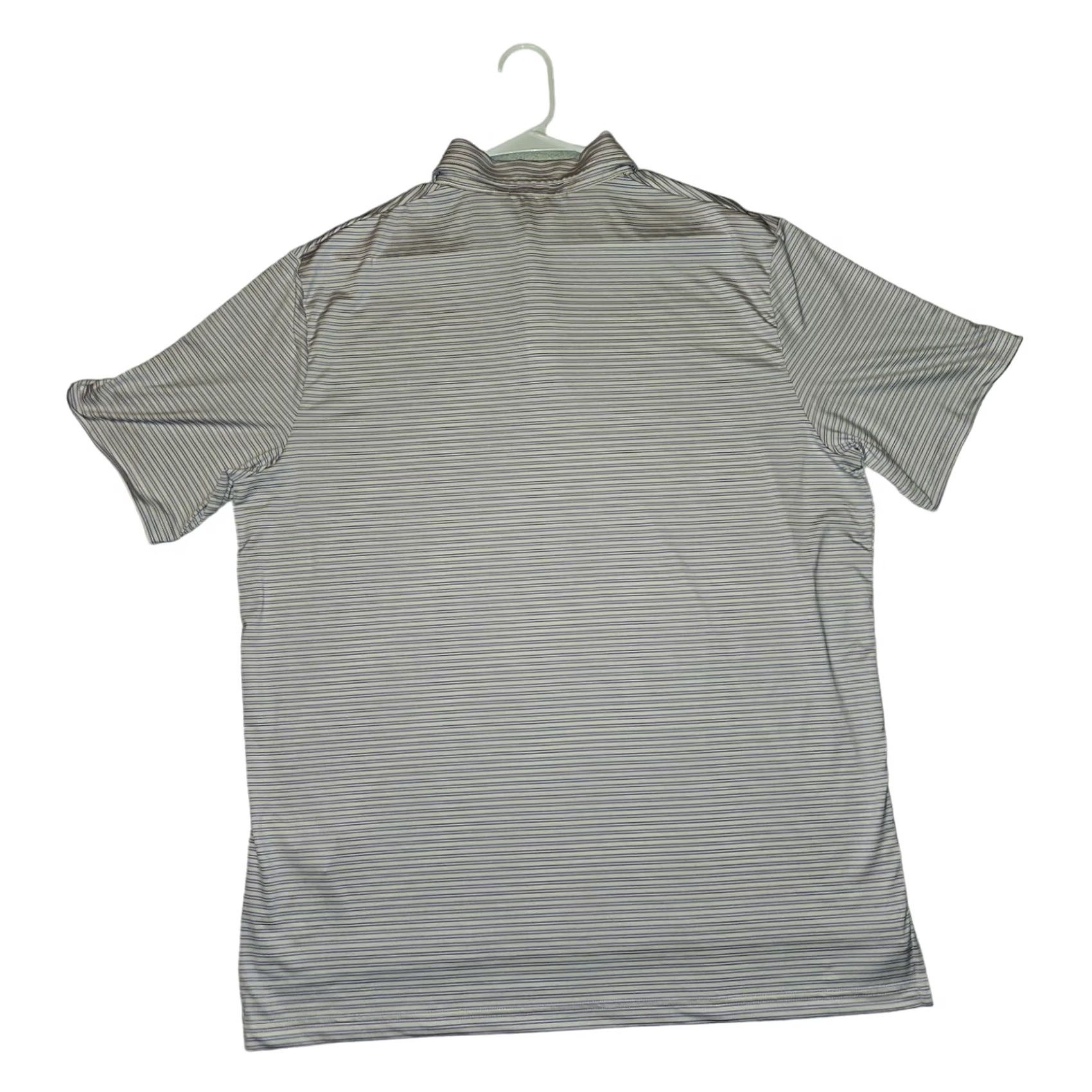 RLX Ralph Lauren RLX Ralph Lauren Polo Golf Active Preppy Striped Shirt Mens L White/Purple Size US L / EU 52-54 / 3 - 7 Thumbnail