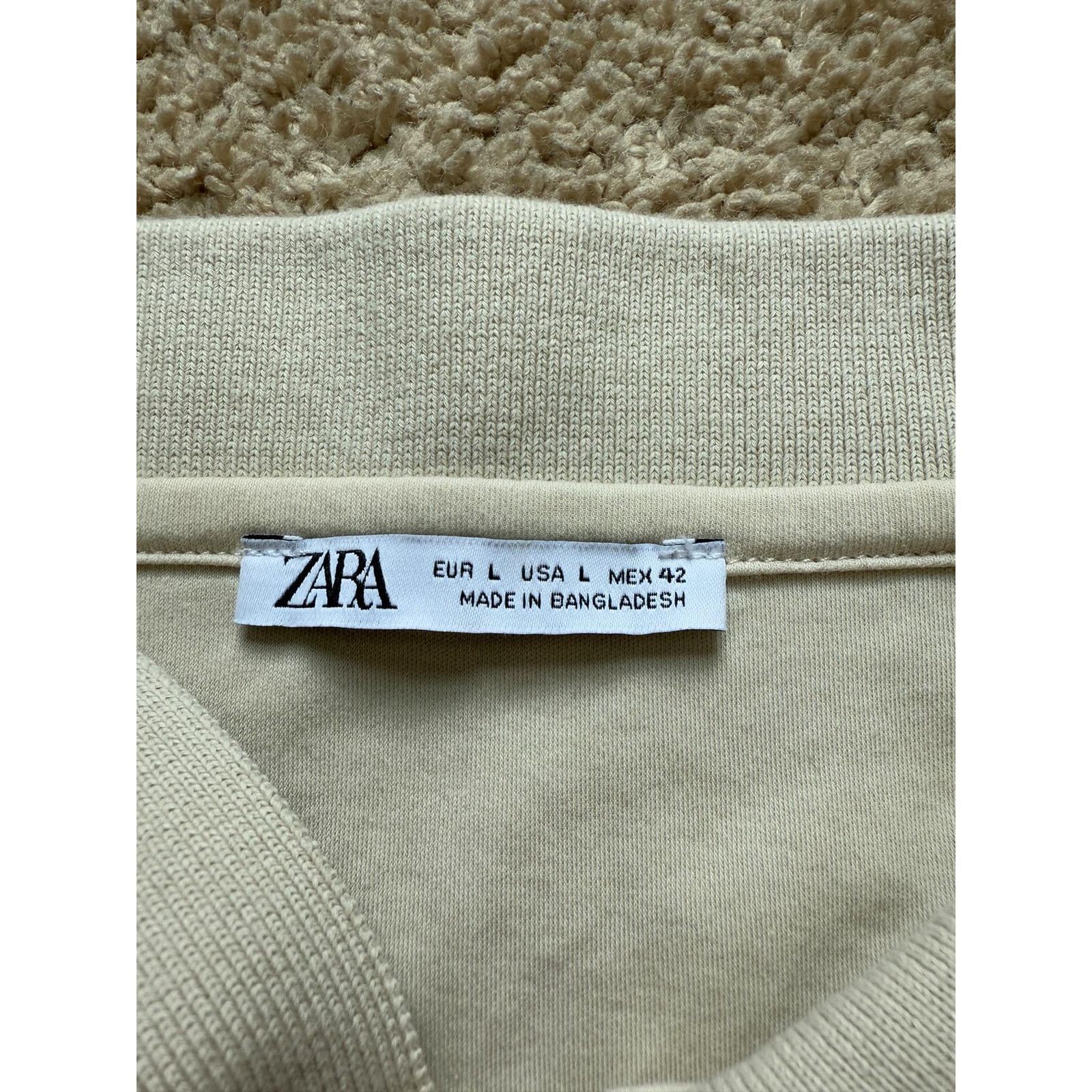 Zara Zara Ribbed Long Sleeve Quarter Zip Collar Polo Shirt Mens L Size US L / EU 52-54 / 3 - 8 Thumbnail
